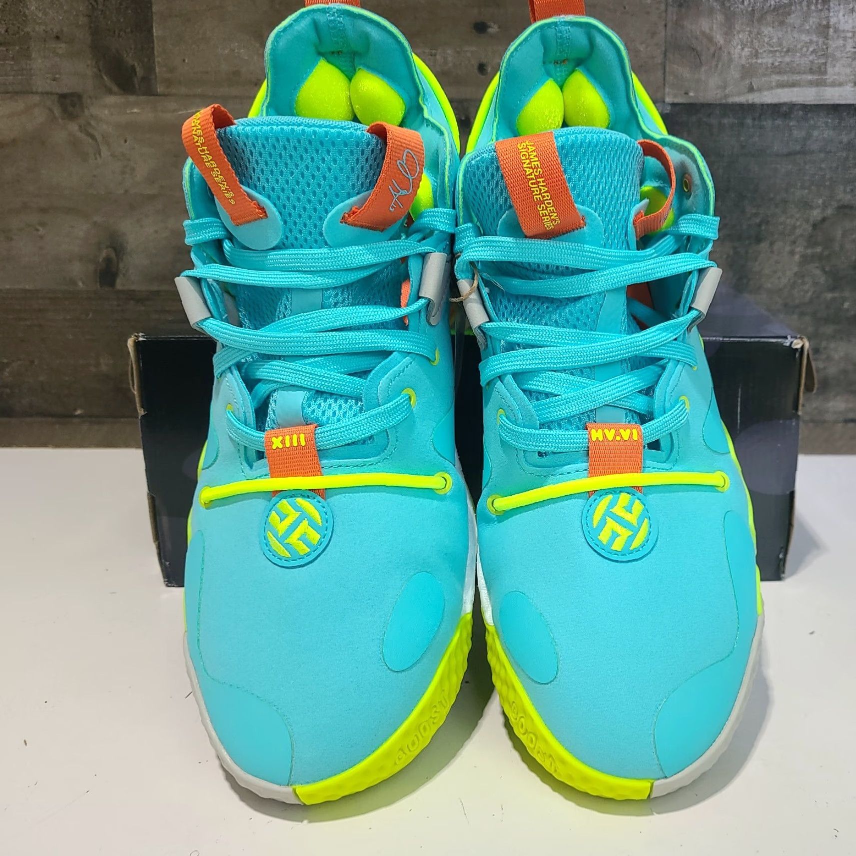 Adidas Adidas Harden Vol. 6 Pulse Aqua Solar Yellow GV8703 Men Size 10 Basketball Low Top Shoes Size US 10 / EU 43 - 7 Thumbnail