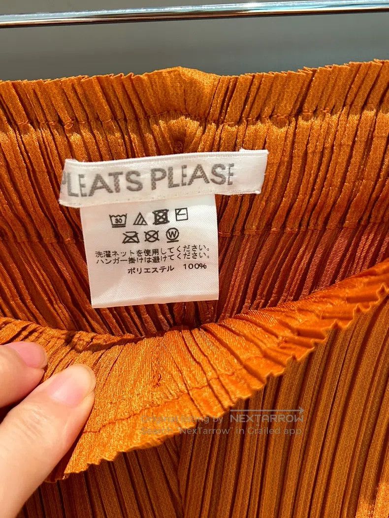Issey Miyake Issey Miyake size:3 Orange Irregular Trousers Size 22" - 2 Thumbnail