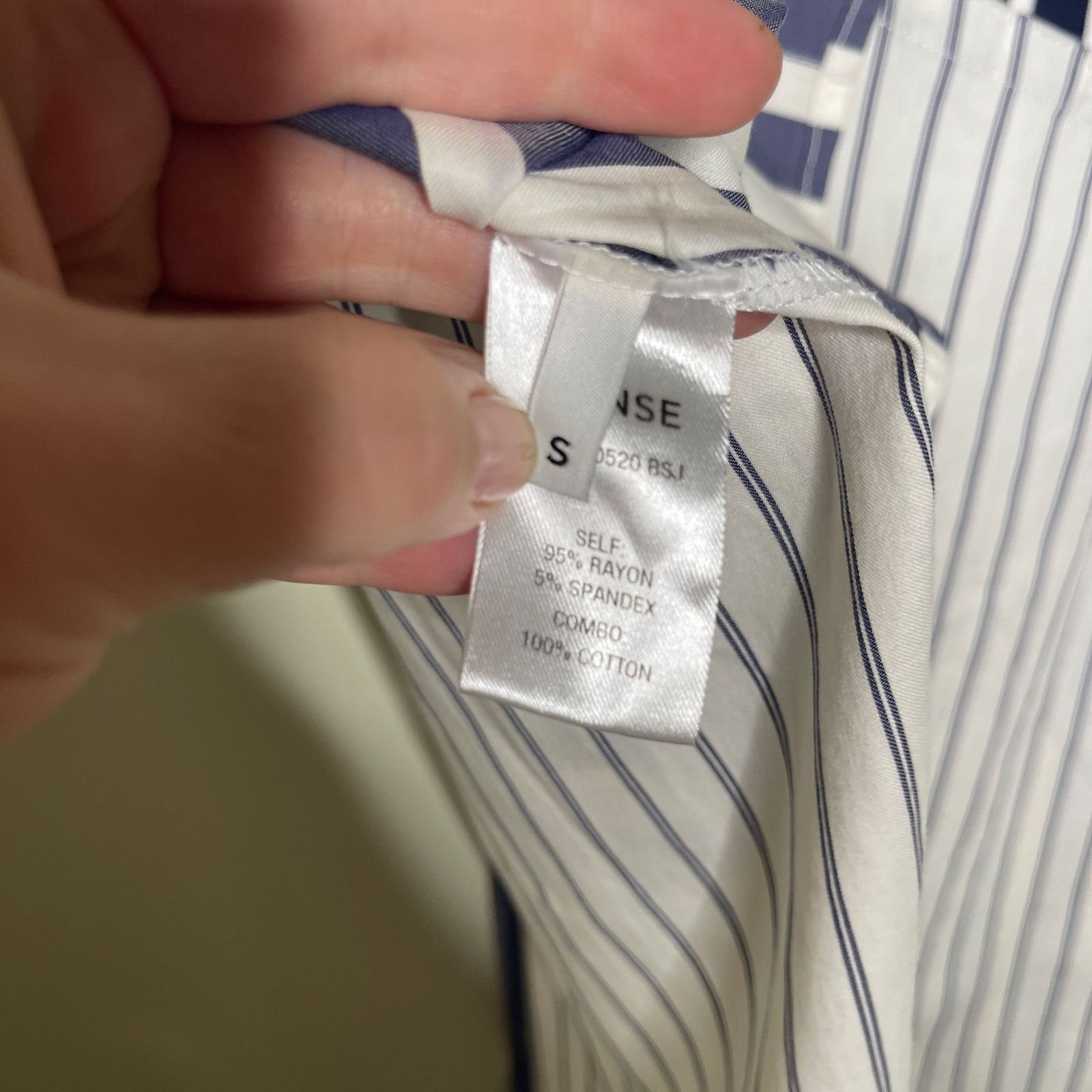 MONSE Monse navy blue and white striped asymmetrical shirt sz S Size S / US 4 / IT 40 - 3 Thumbnail