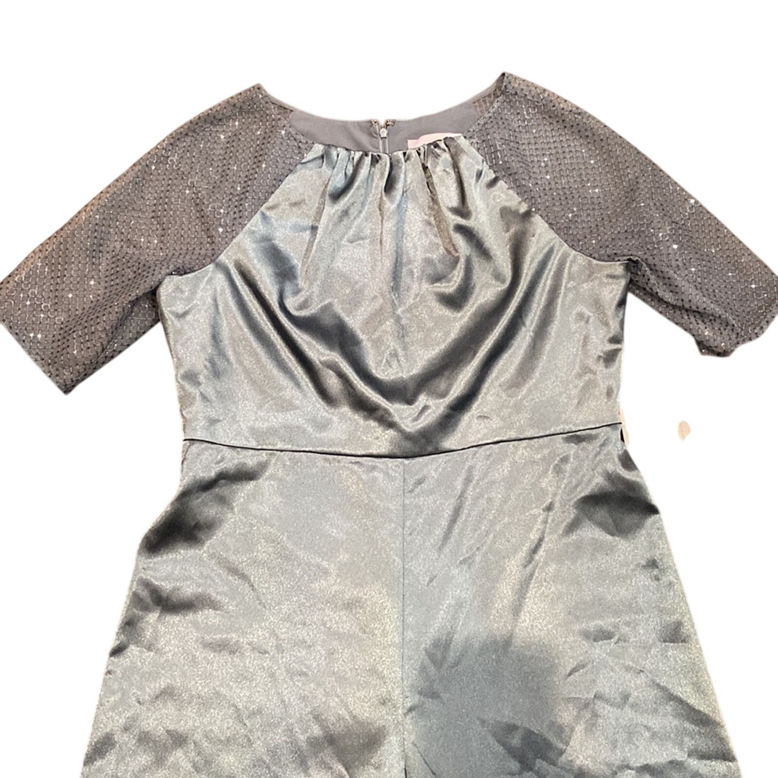 Other JS COLLECTIONS Leila Sheer Sleeve Crop Jumpsuit Blue SZ.16 Size 38" / US 16 / IT 52 - 4 Thumbnail