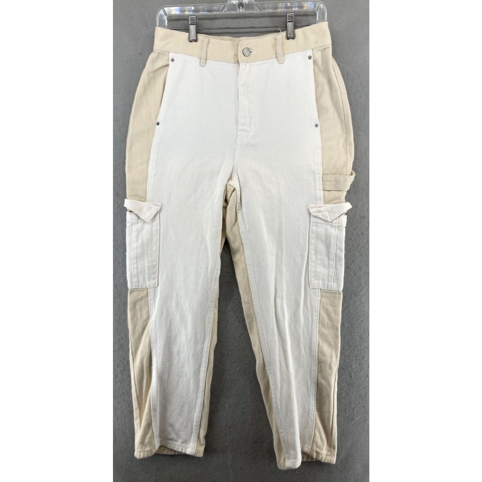 Pacsun PacSun Womens Jeans 28 Khaki Cargo 2 Tone Tapered Size 28" / US 6 / IT 42 - 2 Thumbnail