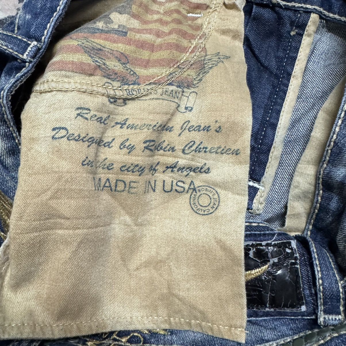 Robins Jeans Robins Jeans Denim Embroidery Jeans D5471GLD Size US 31 - 18 Thumbnail