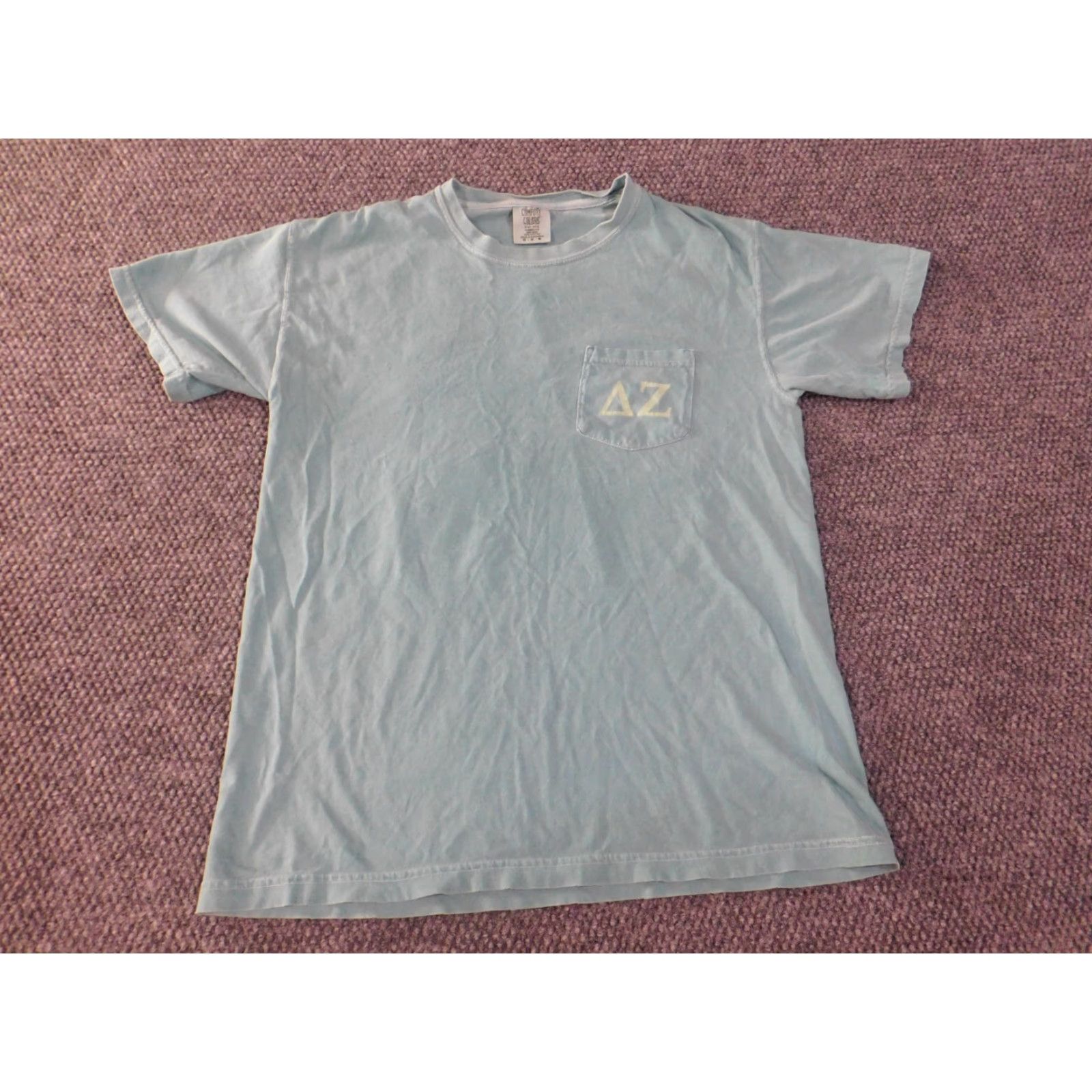 Comfort Colors Comfort Colors T-Shirt Mens Blue Delta Zeta Hamburgers Medium Regular Cotton Short Sleeve Crew Neck Logo Size US M / EU 48-50 / 2 - 3 Thumbnail