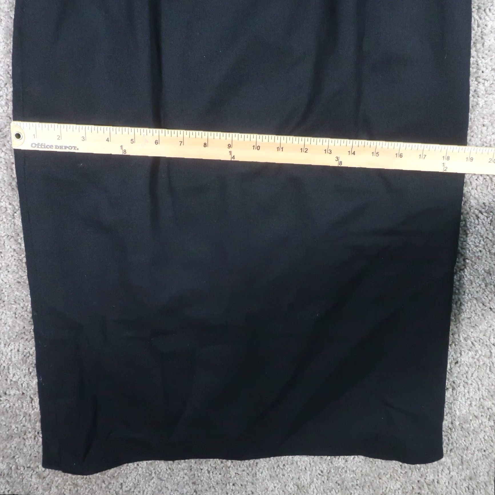 Vintage VINTAGE Koret Skirt Womens Petites 4 Black Wool Pockets Pencil Knee Length 80s 90s Modern City Classic Size 27" / US 4 / IT 40 - 6 Thumbnail