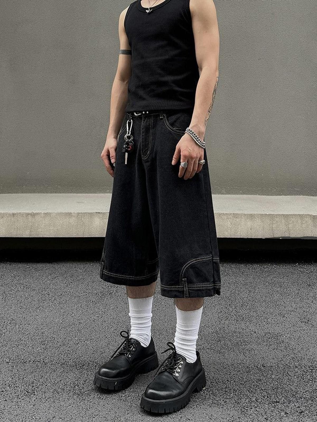 Japanese Brand Reversed Wide Leg Jorts Size US 30 / EU 46 - 4 Thumbnail