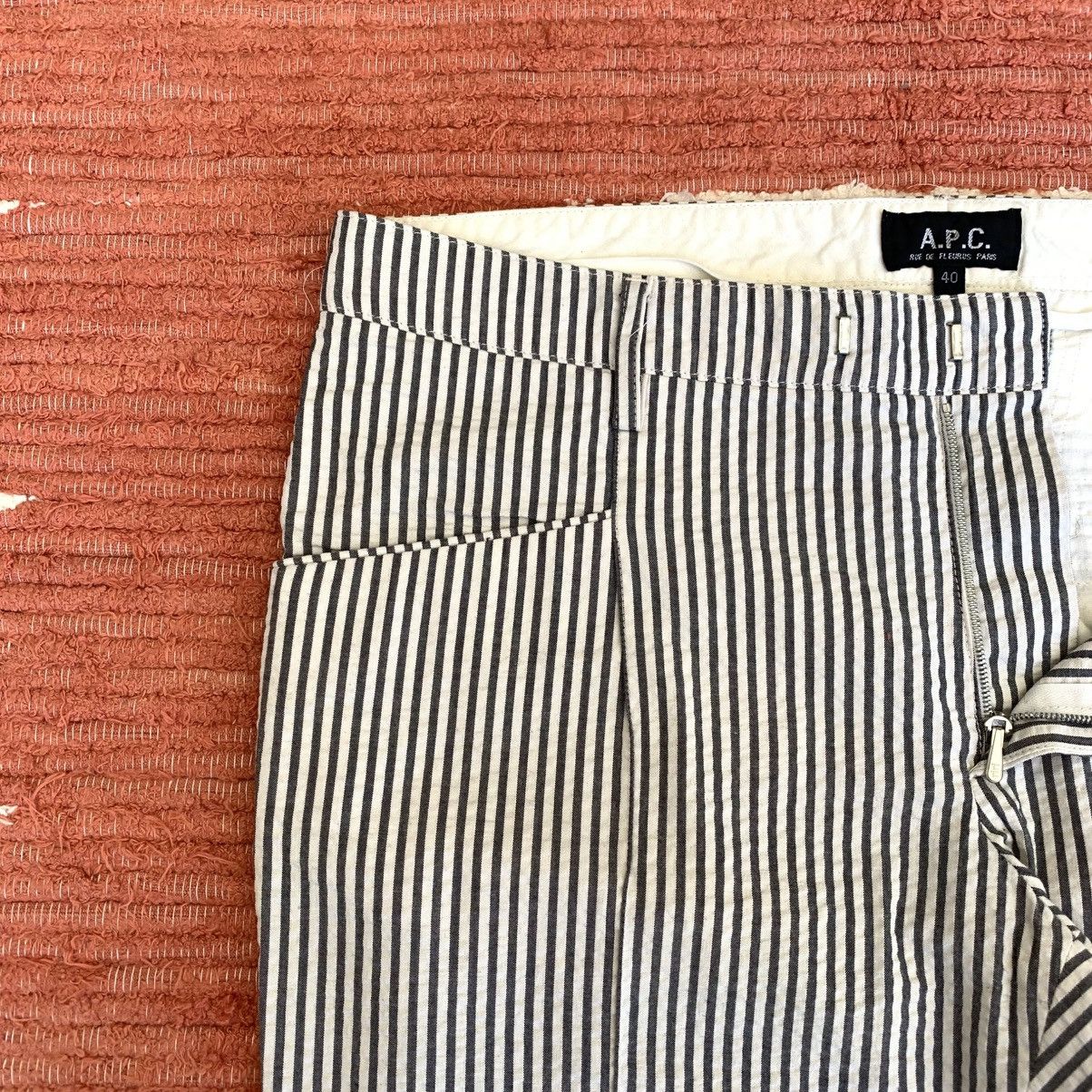 A.P.C. A.P.C. Martin Striped Cotton Trousers Size 30" / US 8 / IT 44 - 3 Thumbnail
