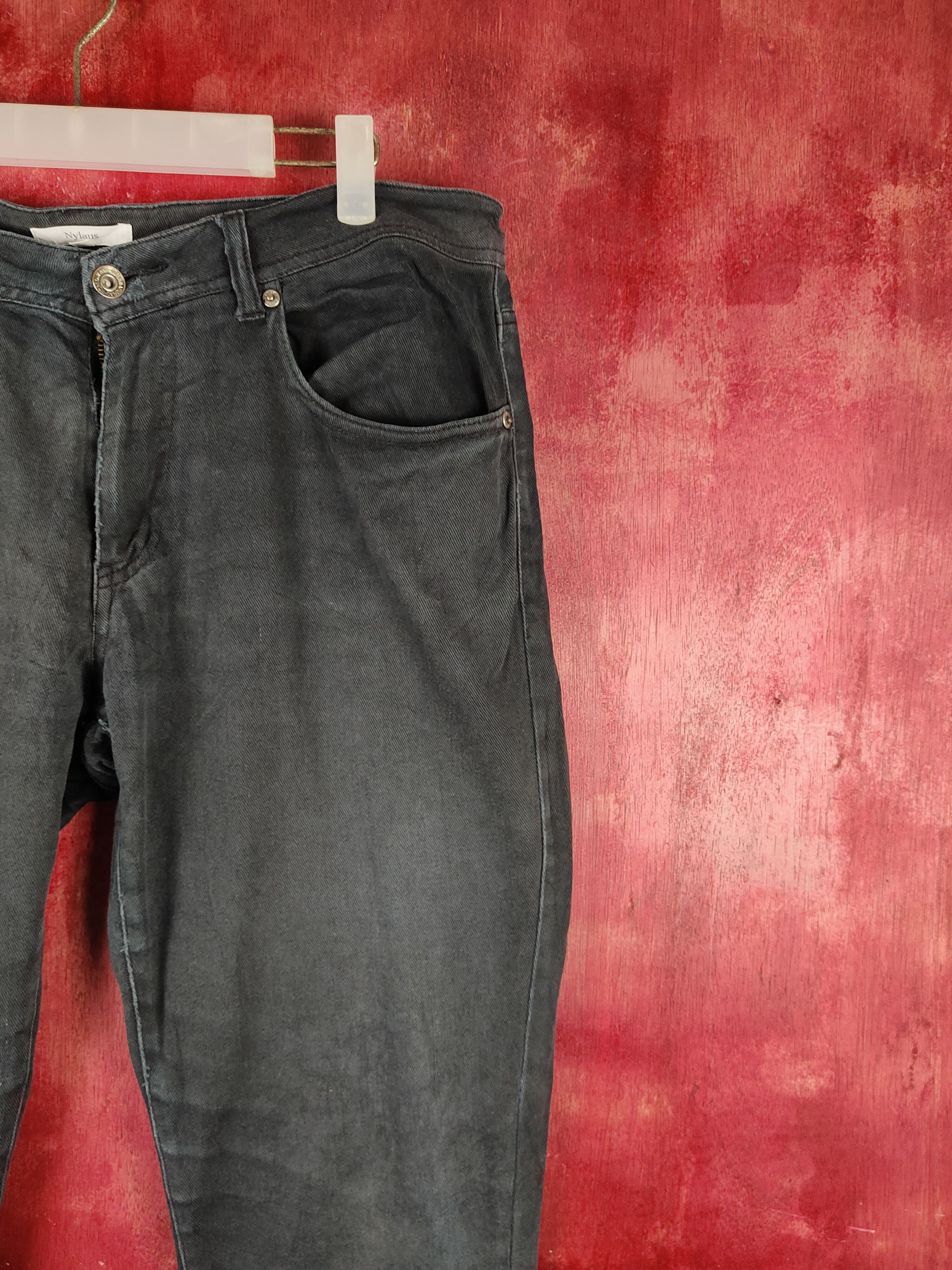 Japanese Brand Nylaus Black Faded Distressed Ripped Jeans #S2314 Size US 36 / EU 52 - 5 Thumbnail