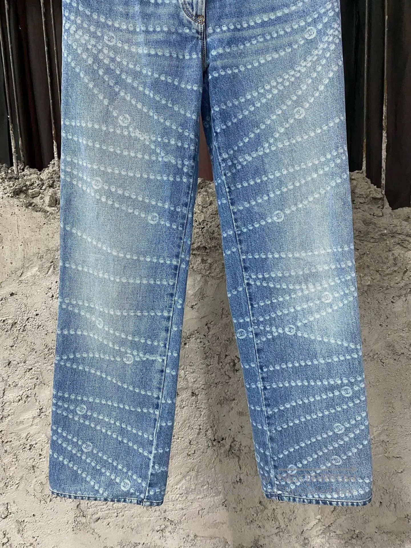 Chanel Chanel Pearl Chain Denim Jeans. Size 37" - 4 Thumbnail