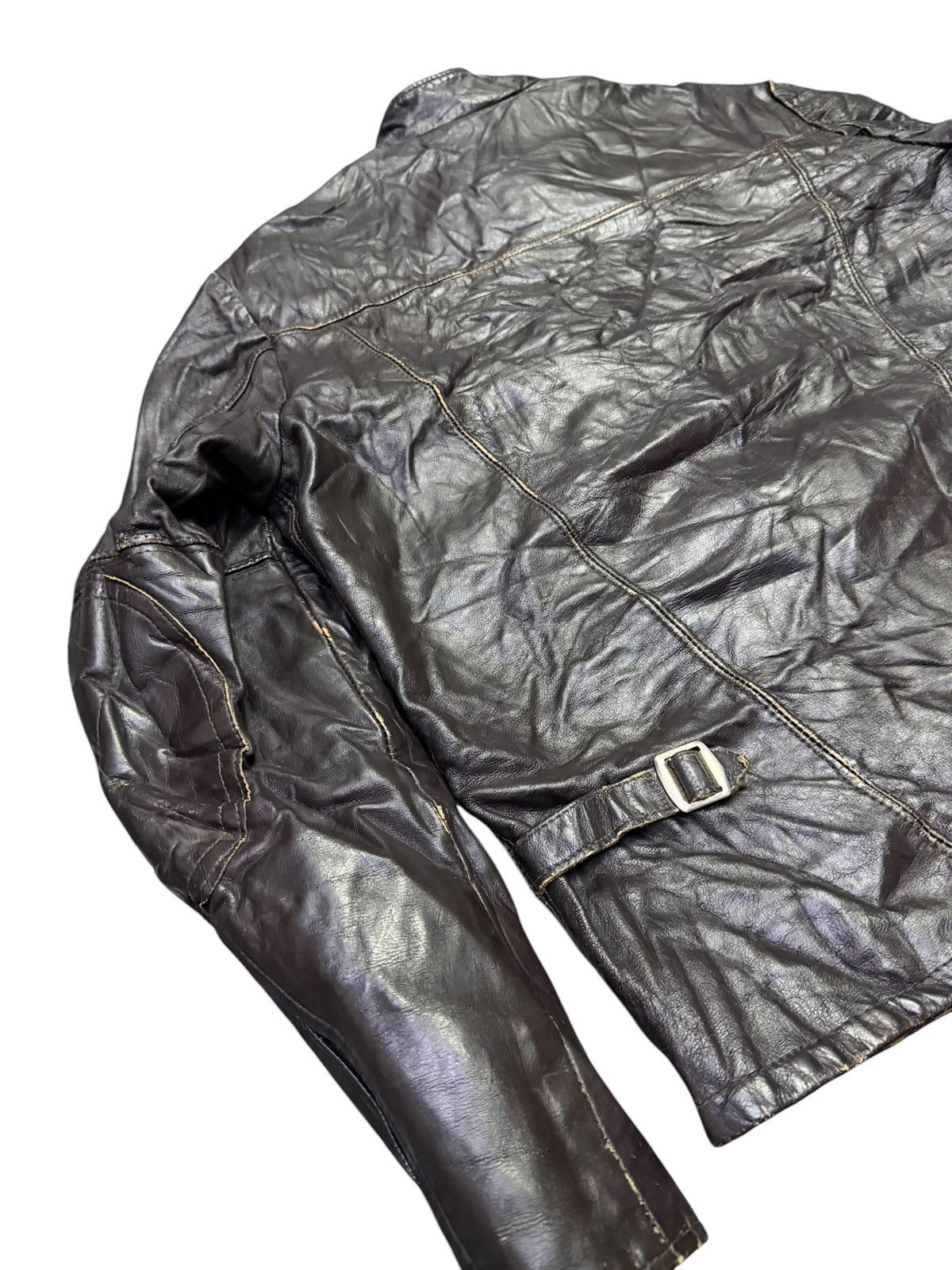 Leather Vintage 60s Shield Sportswear Ltd Leather Biker Jacket Size US S / EU 44-46 / 1 - 8 Thumbnail