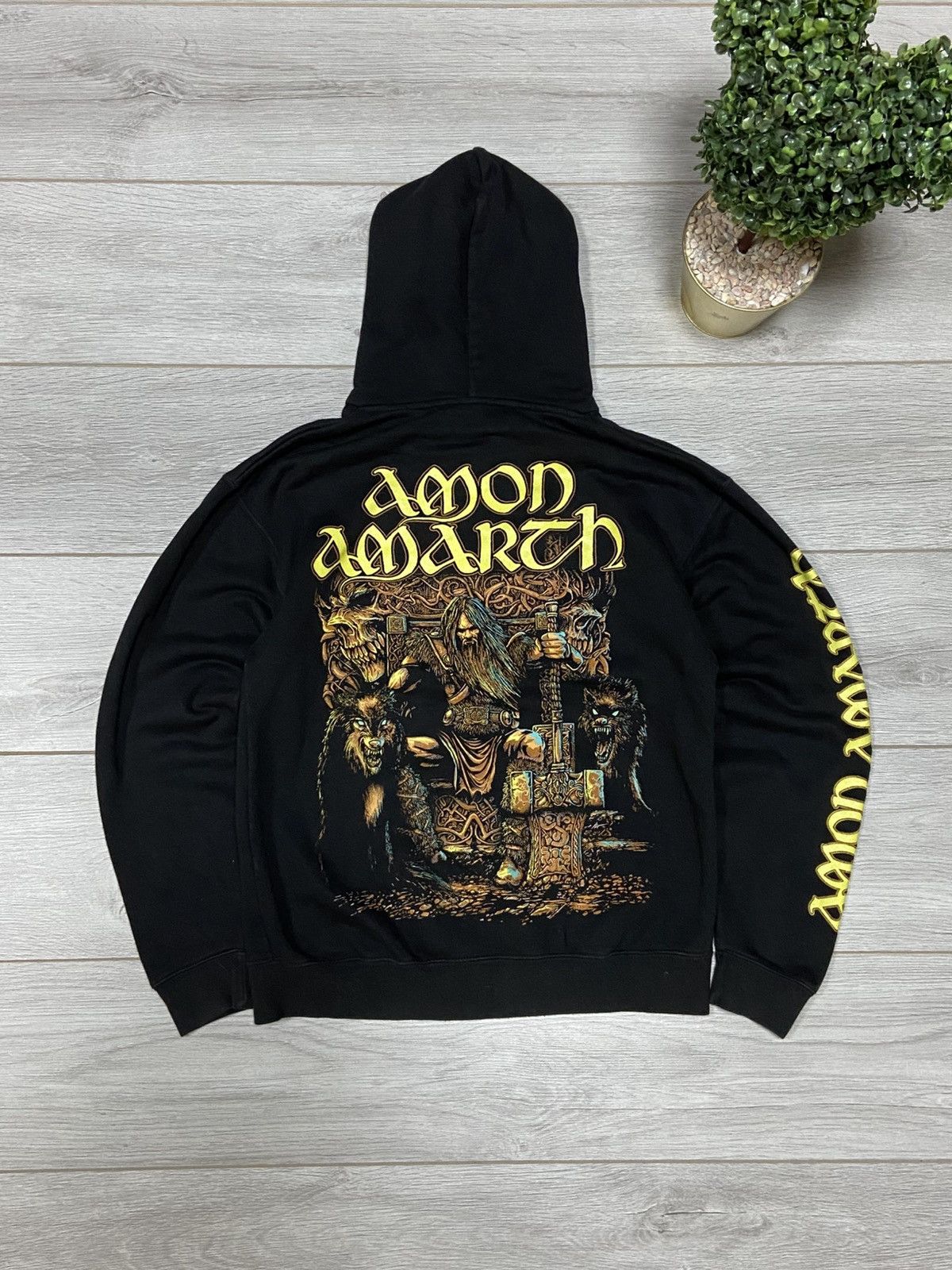 Band Tees Vintage Amon Amarth Band Hoodie Death Metal Black Streetwear Size US S / EU 44-46 / 1 - 1 Thumbnail