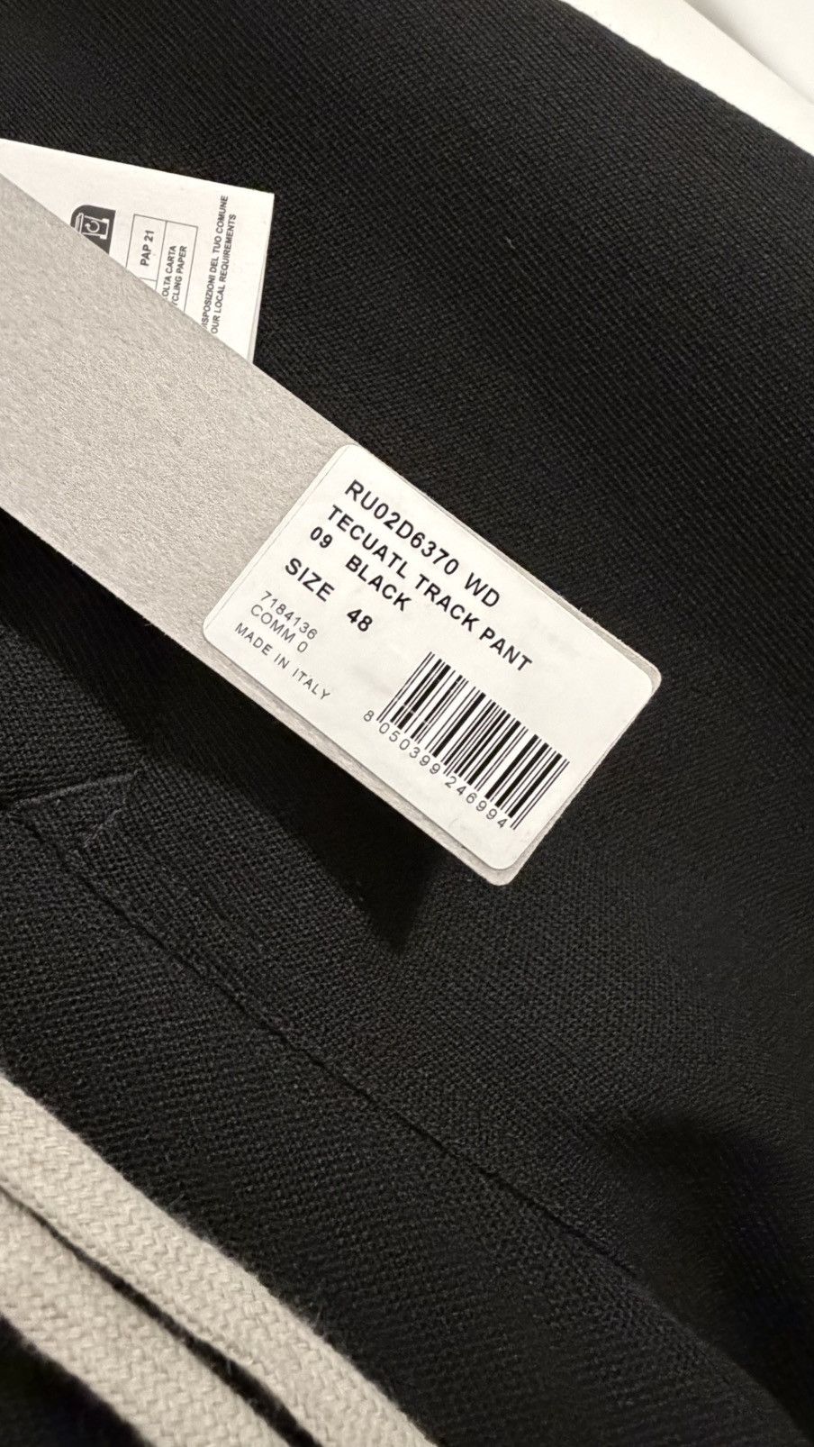 Rick Owens Rick Owens Tecuatl Pants Black Size 48 Porterville FW24 Size US 32 / EU 48 - 3 Thumbnail