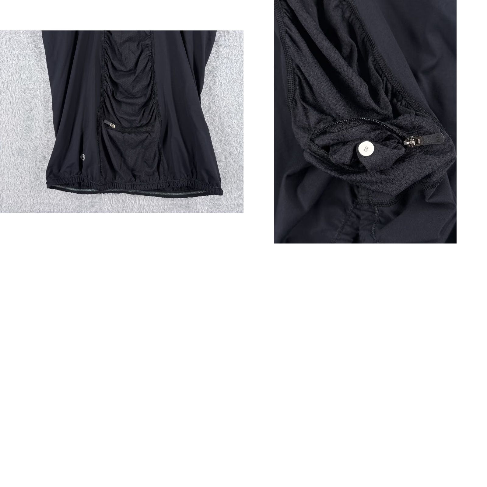 Lululemon Lululemon Shirt Women 8 Black V-Neck Narrow Strap Grip Run Running Zip Pocket Tank Sleeveless Racerback - Casual Workwear Mens? Size M / US 6-8 / IT 42-44 - 9 Thumbnail