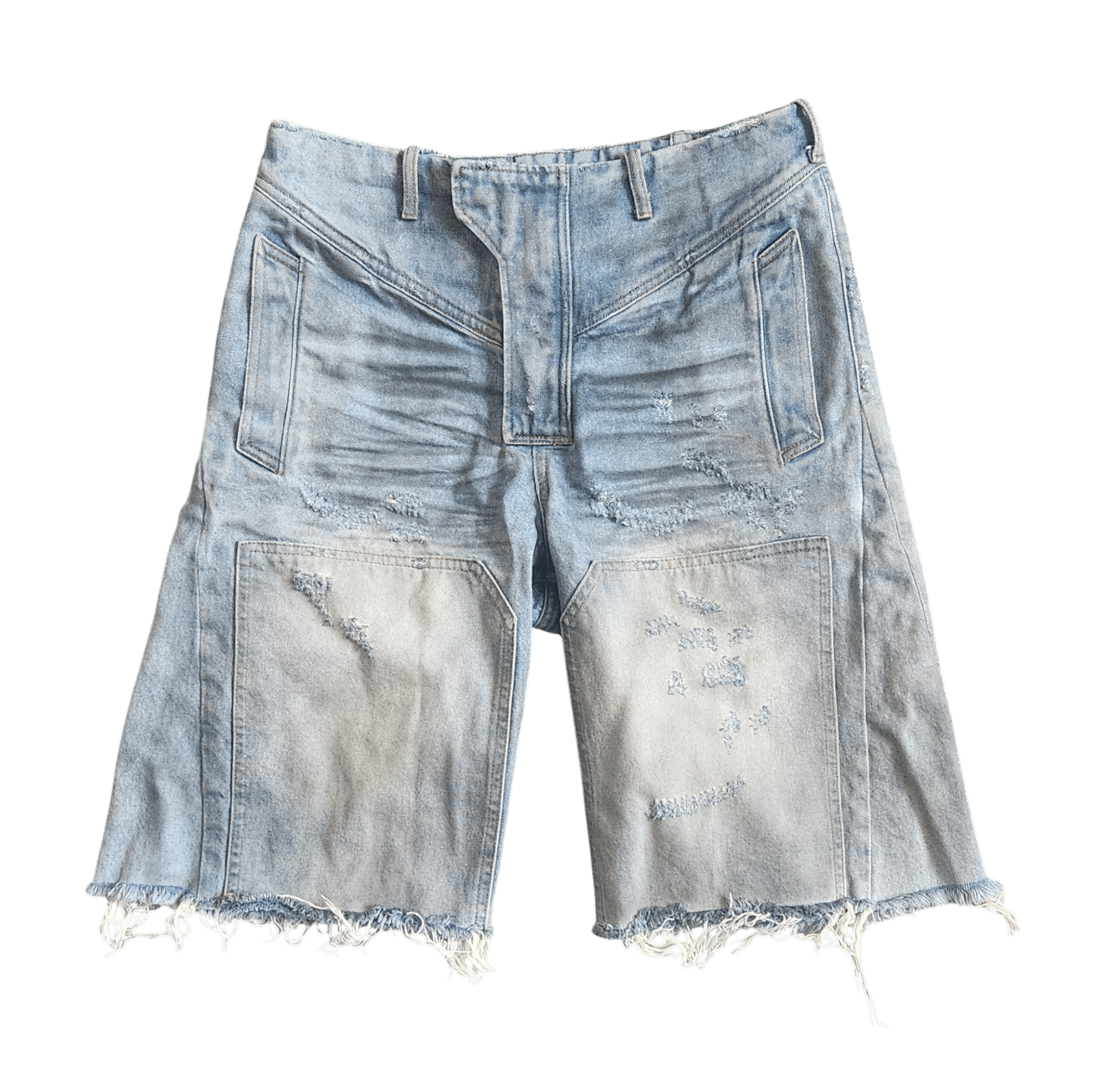 Dingyun zhang distressed denim shorts
