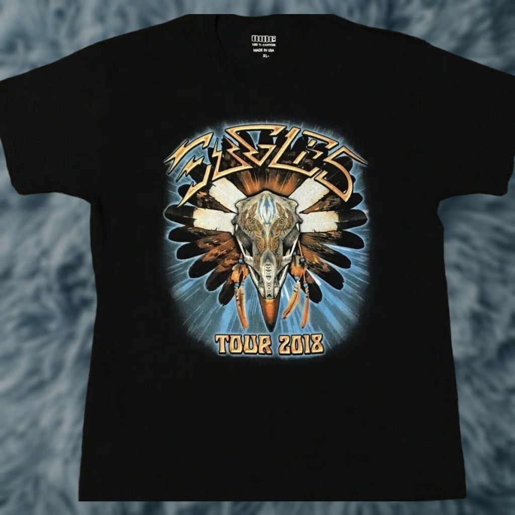 Vintage VINTAGE Eagles 2018 Tour Shirt XL Concert Rock Band The Rolling Stones T-Shirt Men Black Short Sleeve 100% Cotton Graphic Tee Size US XL / EU 56 / 4 - 1 Thumbnail