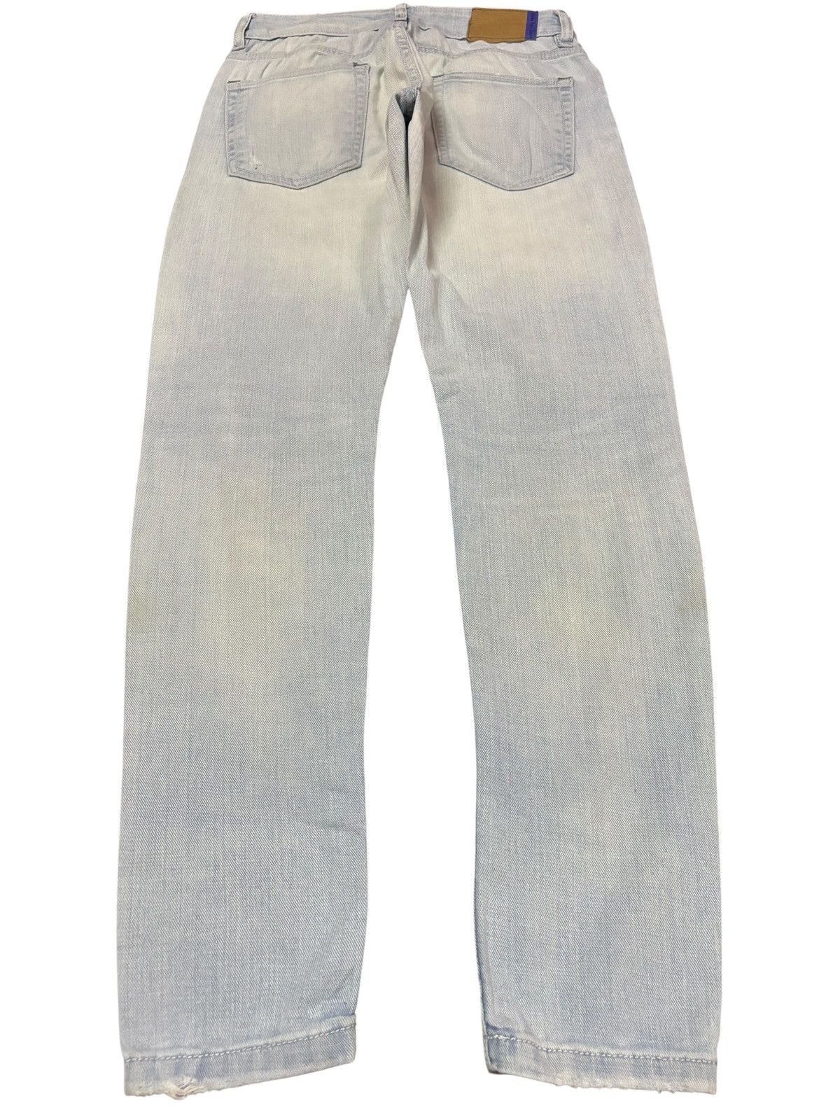 Bershka Vtg Bershka Blue Washed Distressed Jeans Size 28" / US 6 / IT 42 - 2 Thumbnail