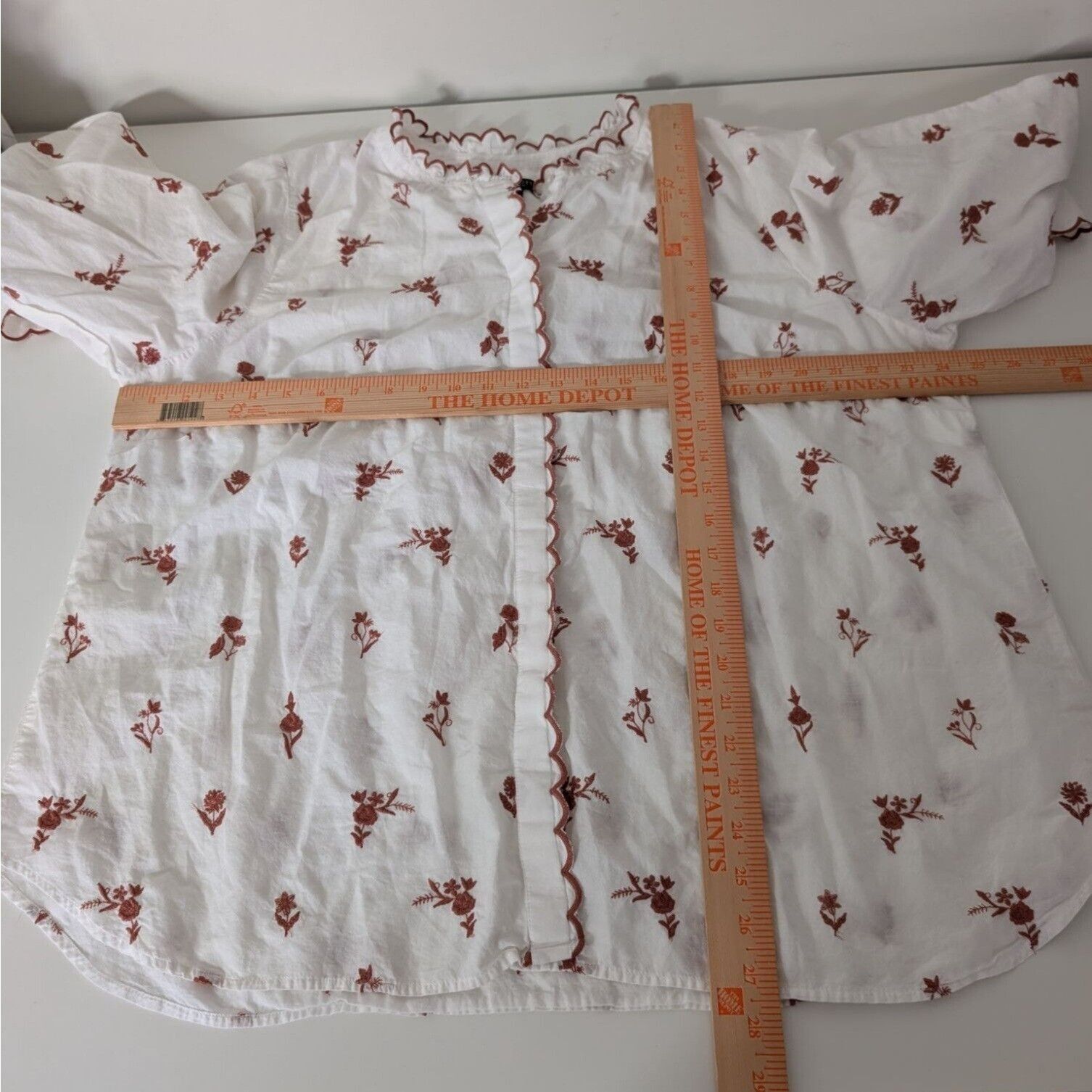 Talbots Talbots Embroidered Floral Shirt Womens Petite Plus Size 3X Size 3XL / US 20-22 - 9 Thumbnail
