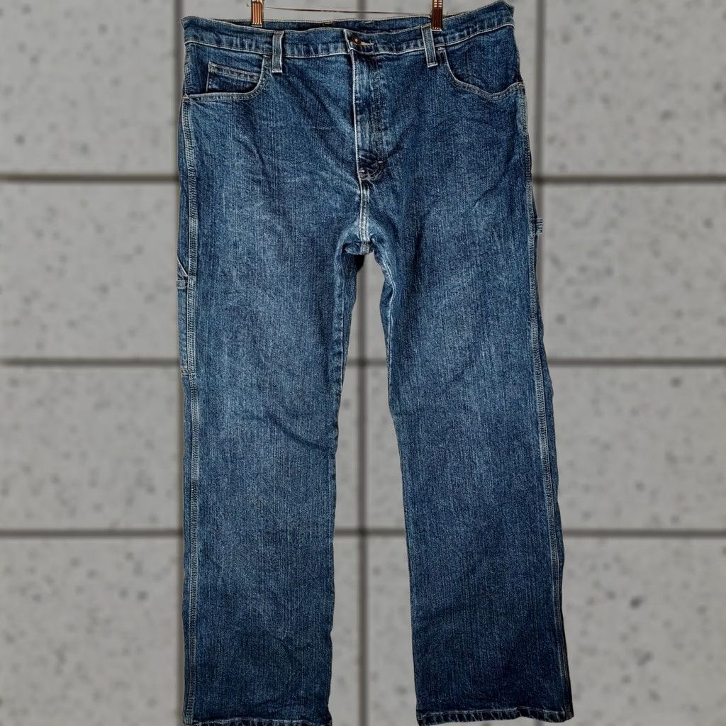 Dickies Dickies Men’s Stretch Carpenter Jeans 36×32 Blue Straight Leg Work Denim Jeans Size US 36 / EU 52 - 1 Thumbnail