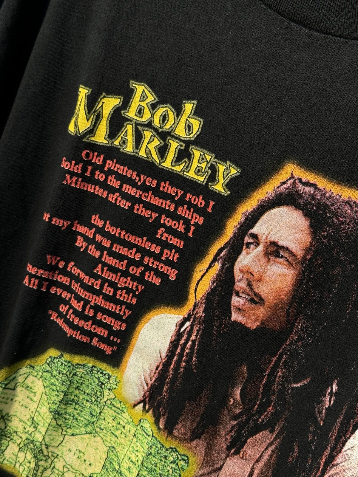 Band Tees × Bob Marley × Vintage Vintage Y2K Bob Marley Redemption Song Band Tee allsport Size US XL / EU 56 / 4 - 3 Thumbnail