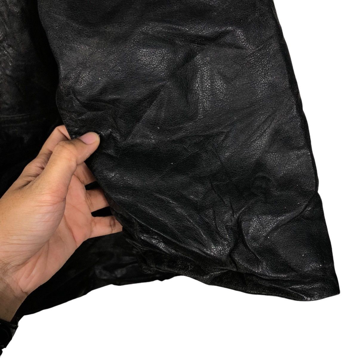 Vintage 📌Vintage 80's Biker Leather Jacket Parrton Blanket Military Size US M / EU 48-50 / 2 - 16 Thumbnail