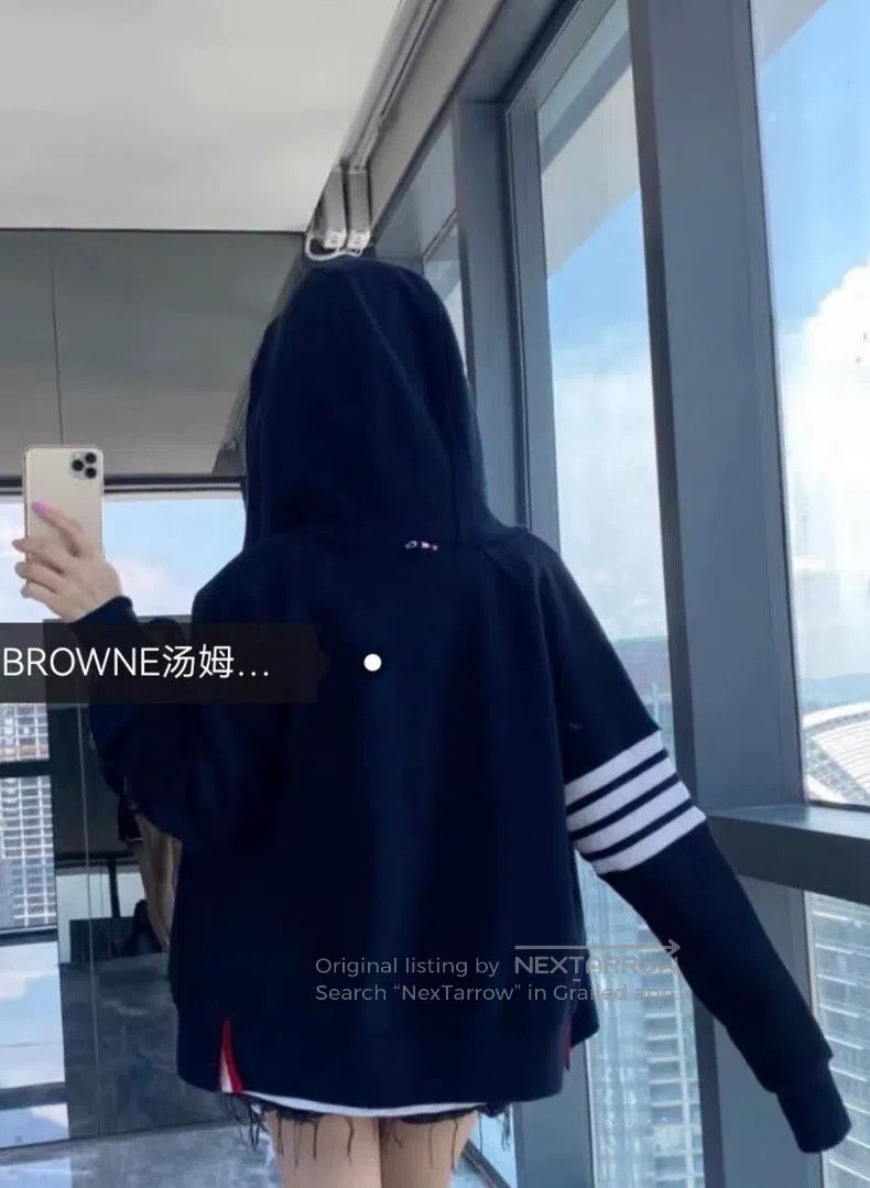 Thom Browne Thom Browne Blue hoodie Size US L / EU 52-54 / 3 - 3 Thumbnail
