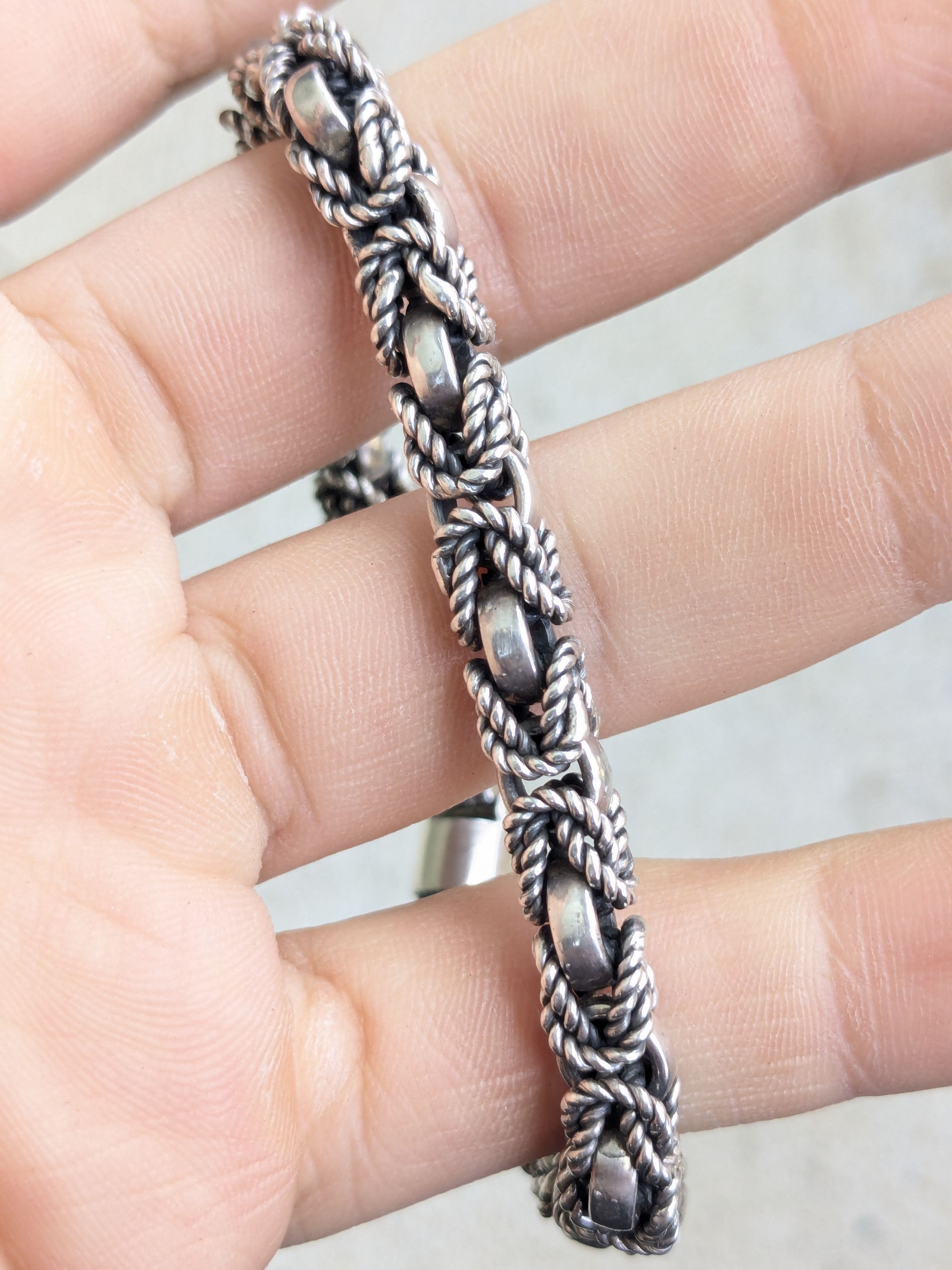 Jewelry Vintage Sterling Silver Bracelet Byzantine 8.25" Biker Punk Size ONE SIZE - 14 Thumbnail