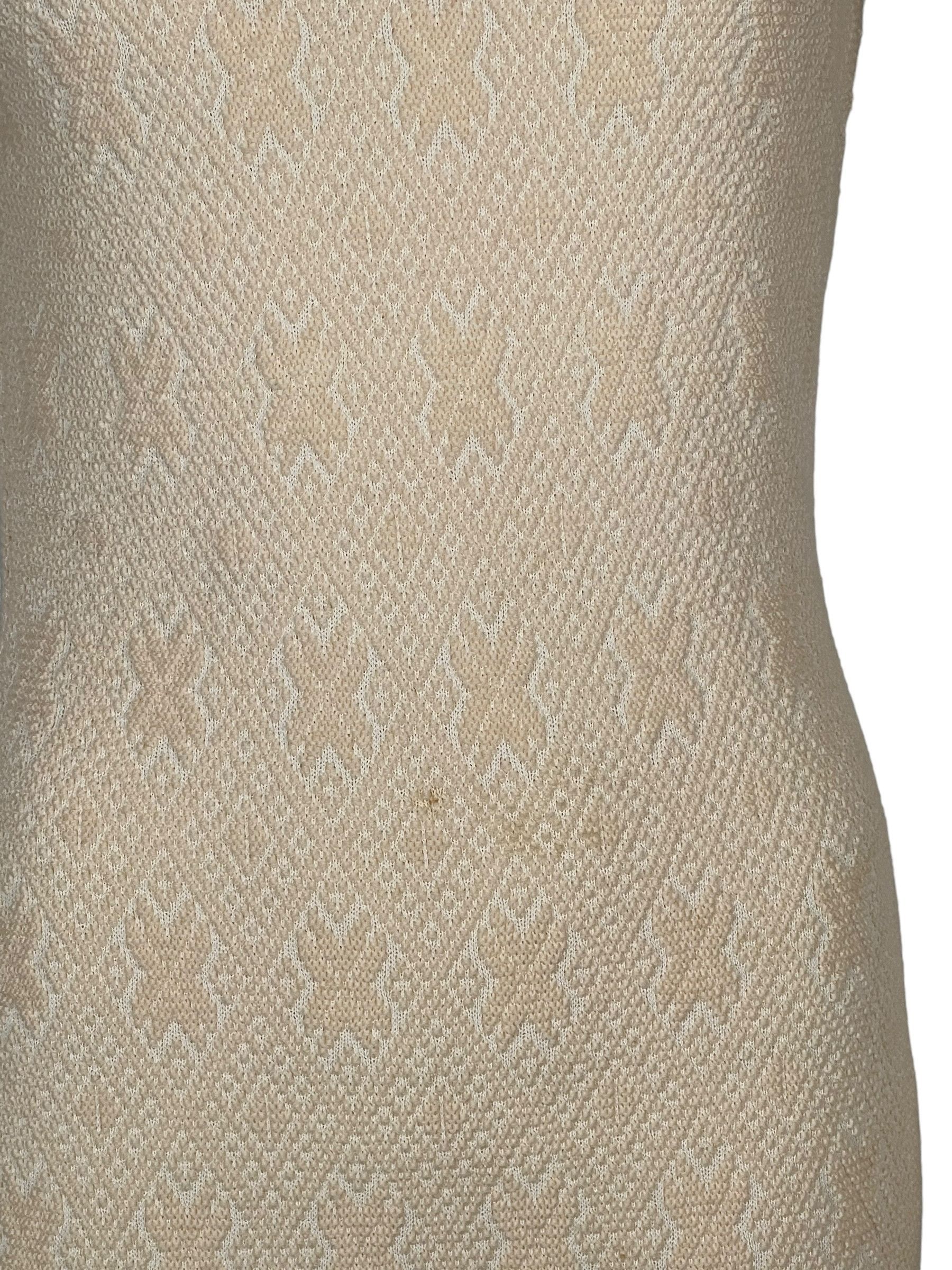 Dior Christian Dior 1999 Beige Textured Knit Dress Size S / US 4 / IT 40 - 5 Thumbnail
