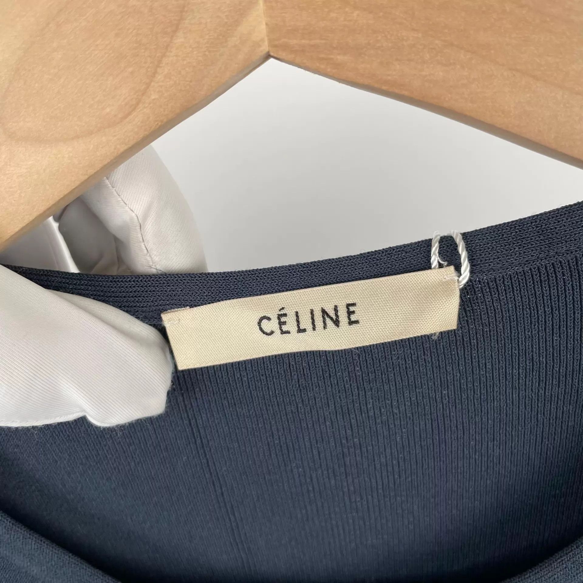 Celine Celine Blue Long Sleeve Top S Size S / US 4 / IT 40 - 3 Thumbnail