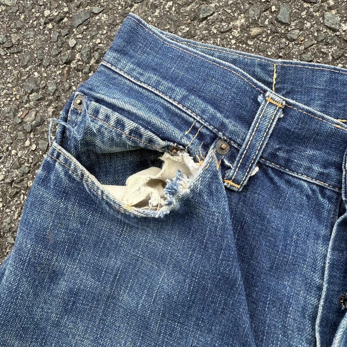Blue Blue Japan VINTAGE BLUE BLUE BUTTON FLY JEAN DENIM PANT Size US 29 - 10 Thumbnail