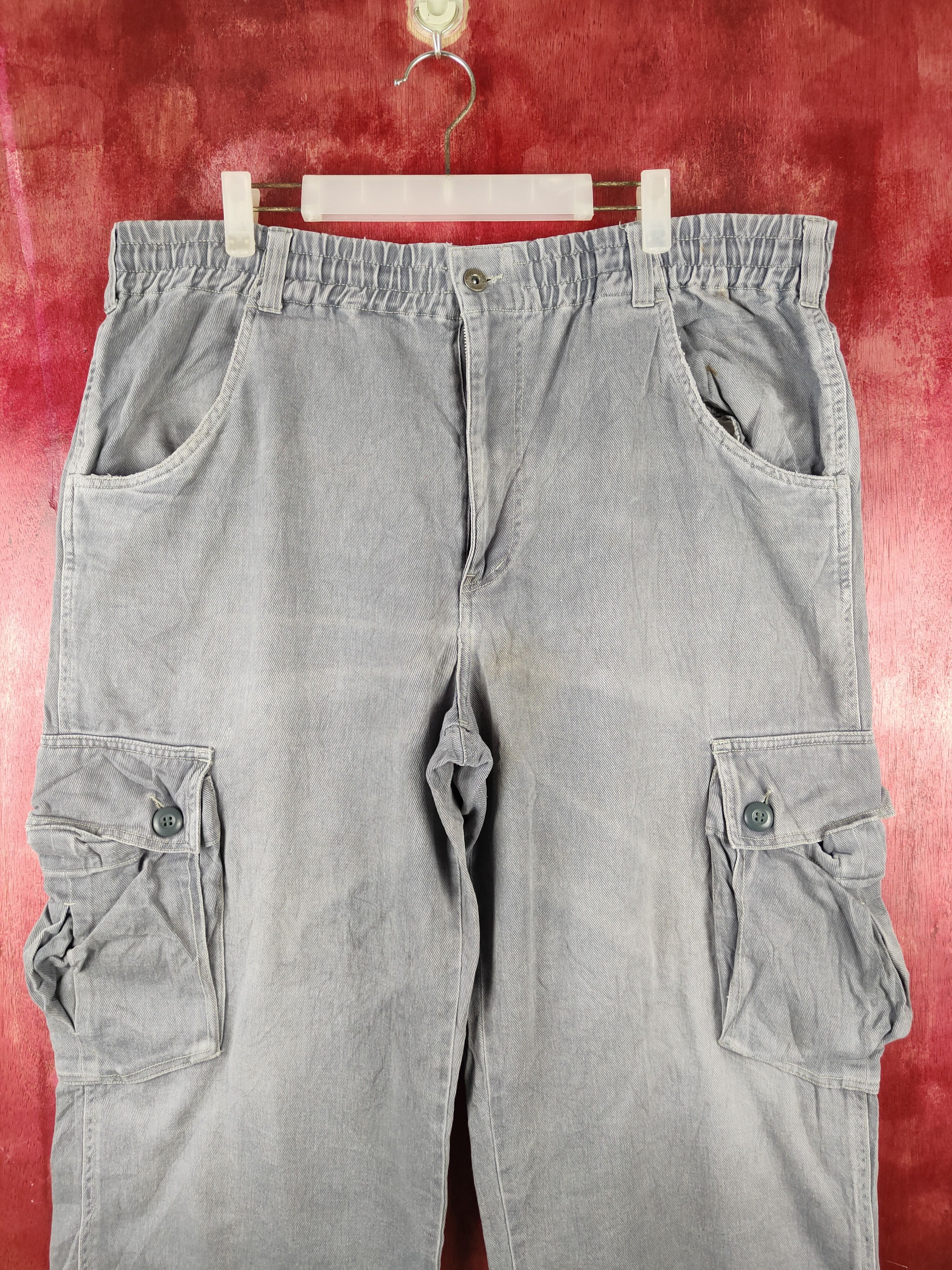 Japanese Brand Raton Laveur Blue Faded Distressed Cargo Pants N#S006 Size US 40 / EU 56 - 2 Thumbnail