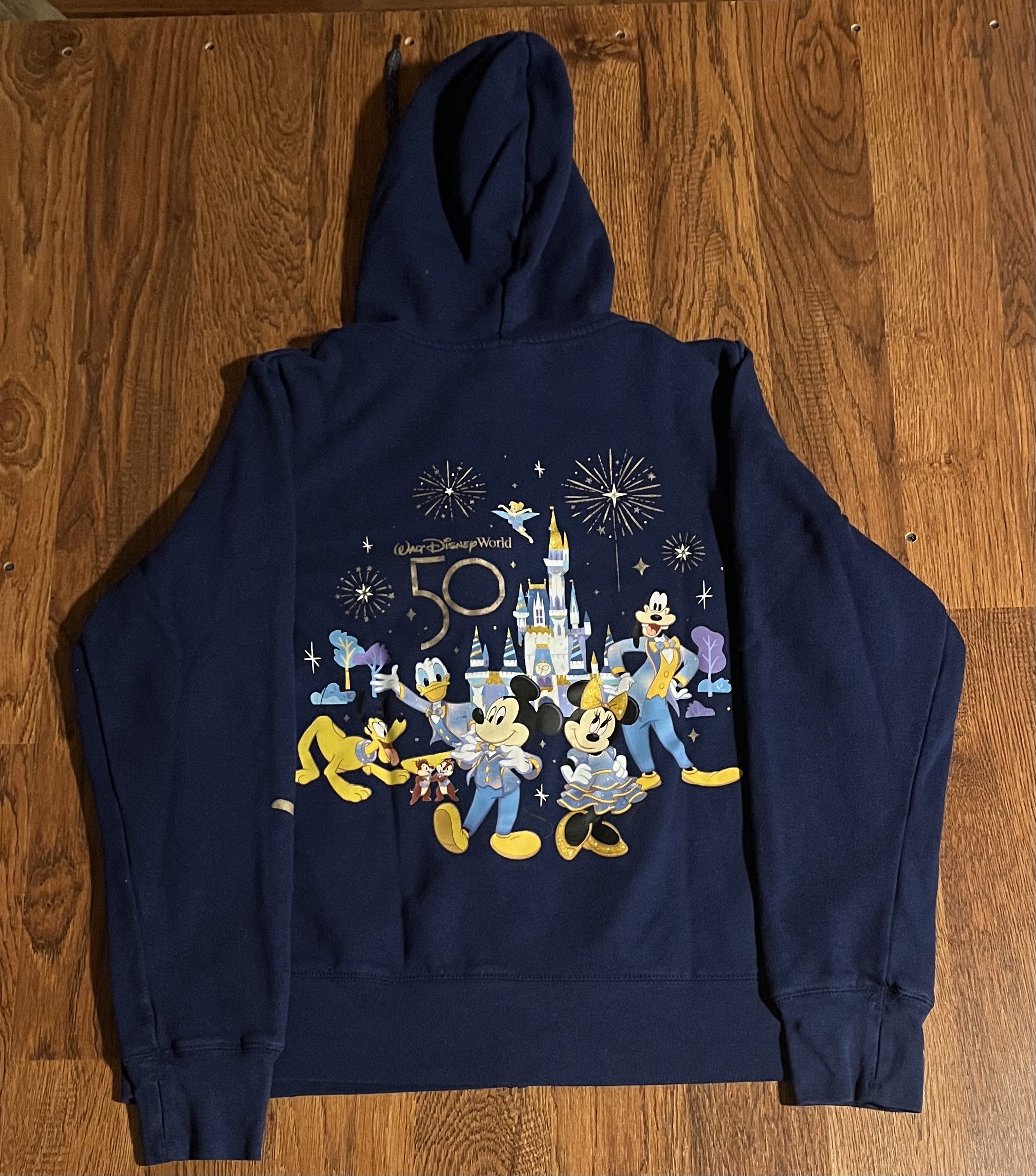 Disney Disney World 50th Anniversary Zip Up Hoodie Mickey Minnie Size XL / US 12-14 / IT 48-50 - 2 Thumbnail