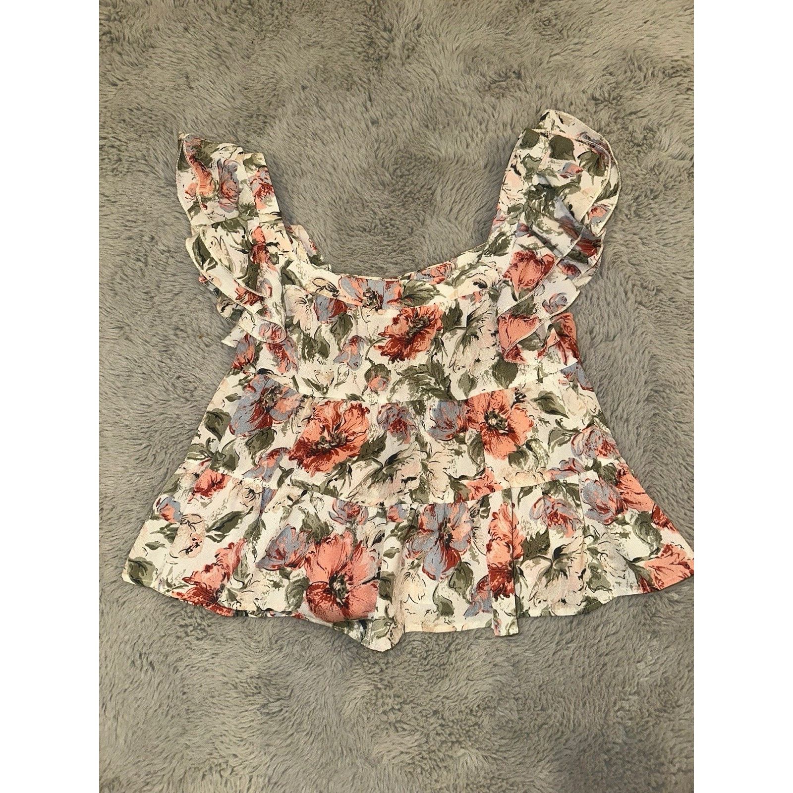 Other Women Floral Ruffle Blouse Size S / US 4 / IT 40 - 1 Preview
