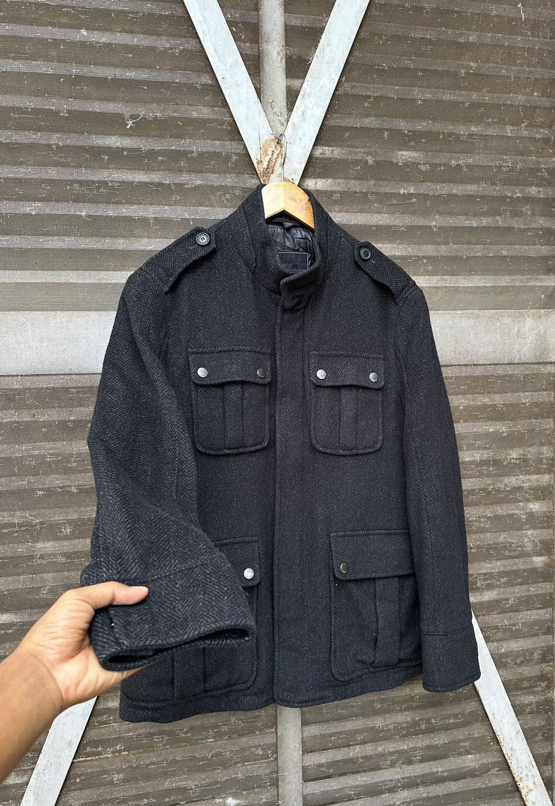 Hugo Boss 👹Hugo Boss Wool Utility Jacket Size US L / EU 52-54 / 3 - 4 Thumbnail