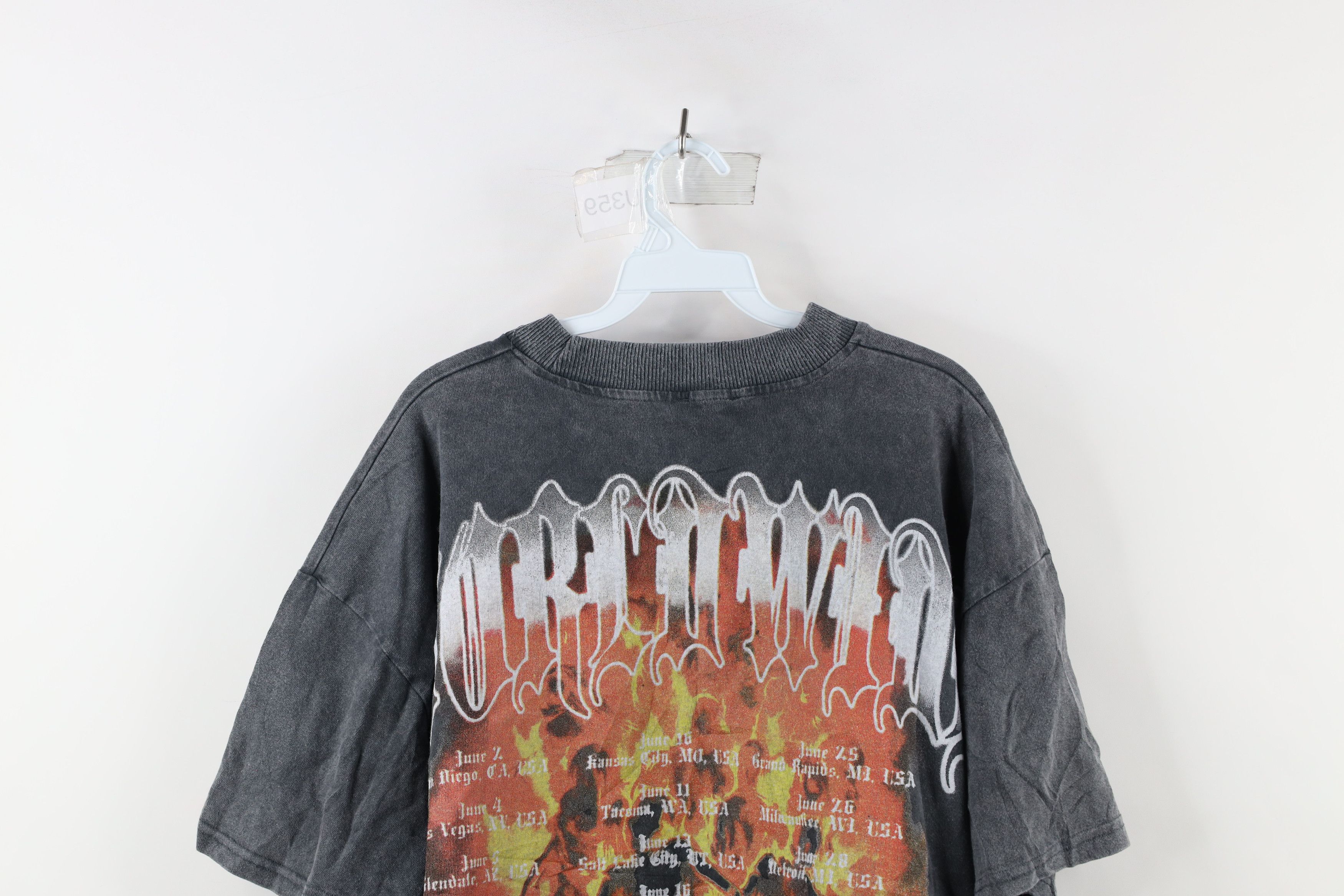 Vintage Vintage Streetwear Worldwide Burning Bodies Boxy Fit T-Shirt Size US XL / EU 56 / 4 - 12 Thumbnail