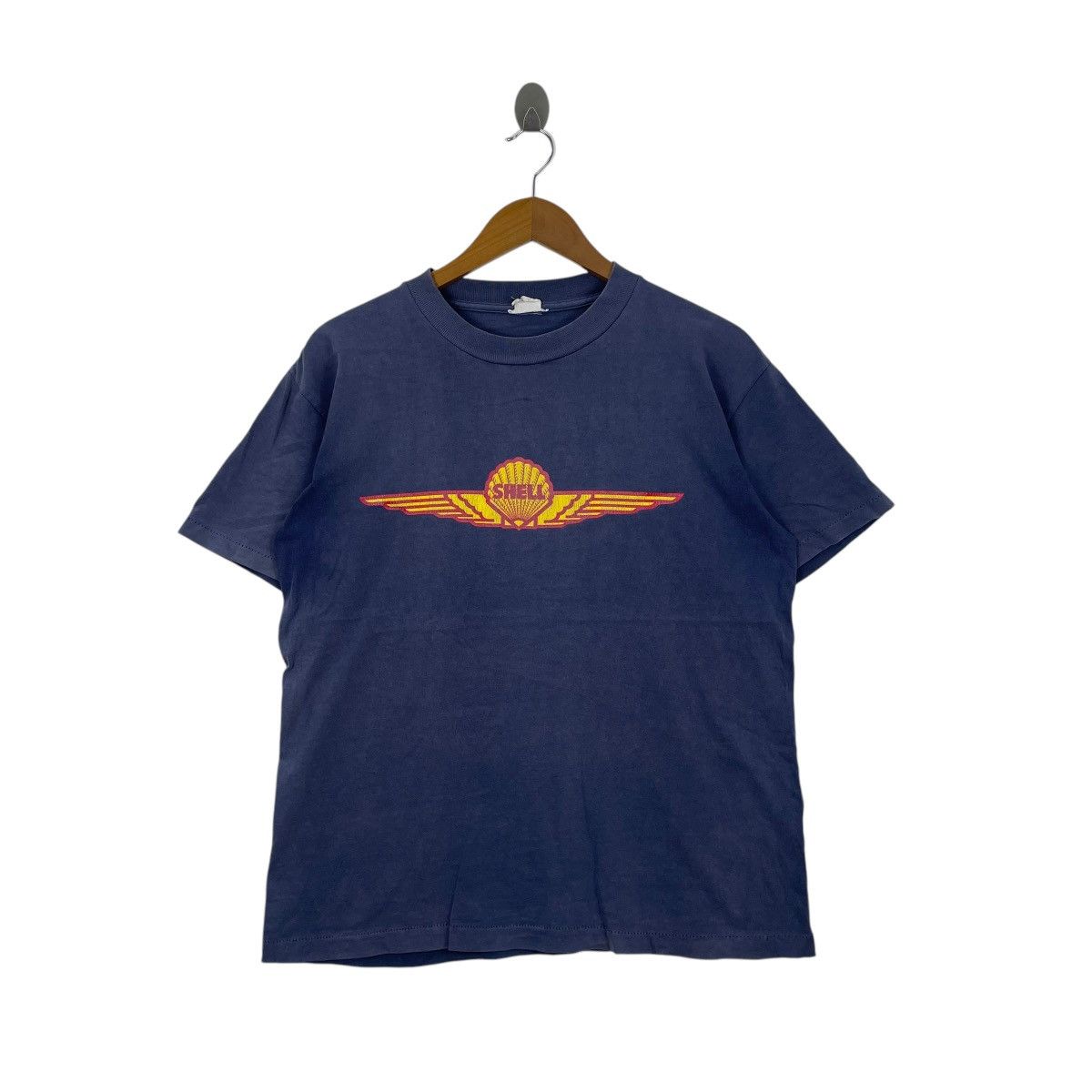 Vintage Vintage 90s Shell Tee Shirt Size US M / EU 48-50 / 2 - 1 Thumbnail