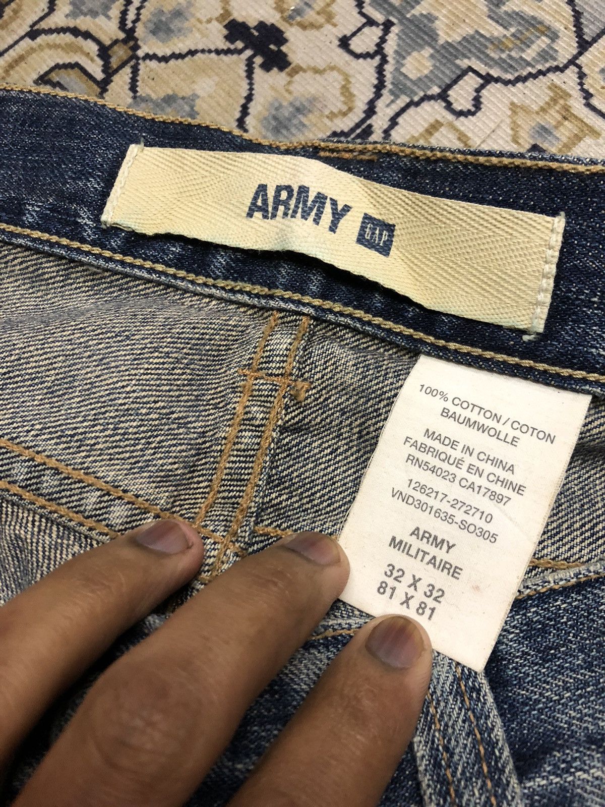 Gap × Vintage VINTAGE GAP MILITARY BAKER PANT DENIM Size US 33 - 3 Thumbnail