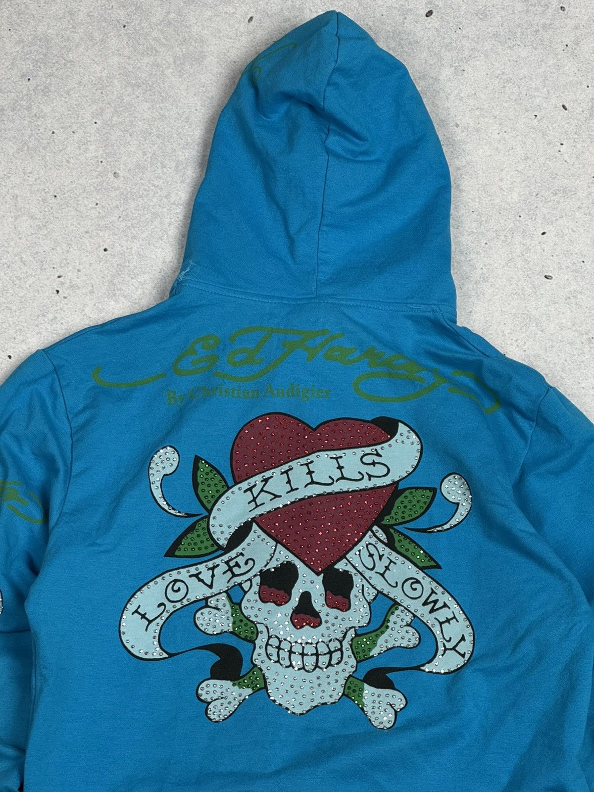 Ed Hardy Ed Hardy Avant Garde Zip Hoodie Skull Y2K If Six Was Nine Size M / US 6-8 / IT 42-44 - 3 Thumbnail