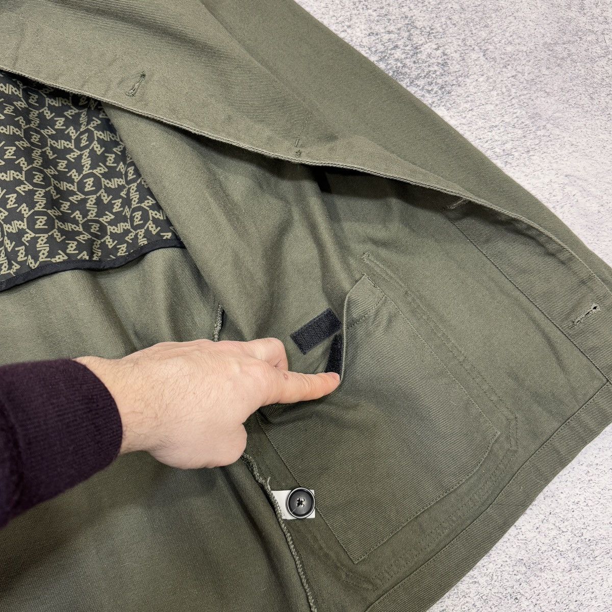 Vintage ZoeK Cotton Twill Inkas Jacket XL Olive Embroidered Size US XL / EU 56 / 4 - 14 Thumbnail