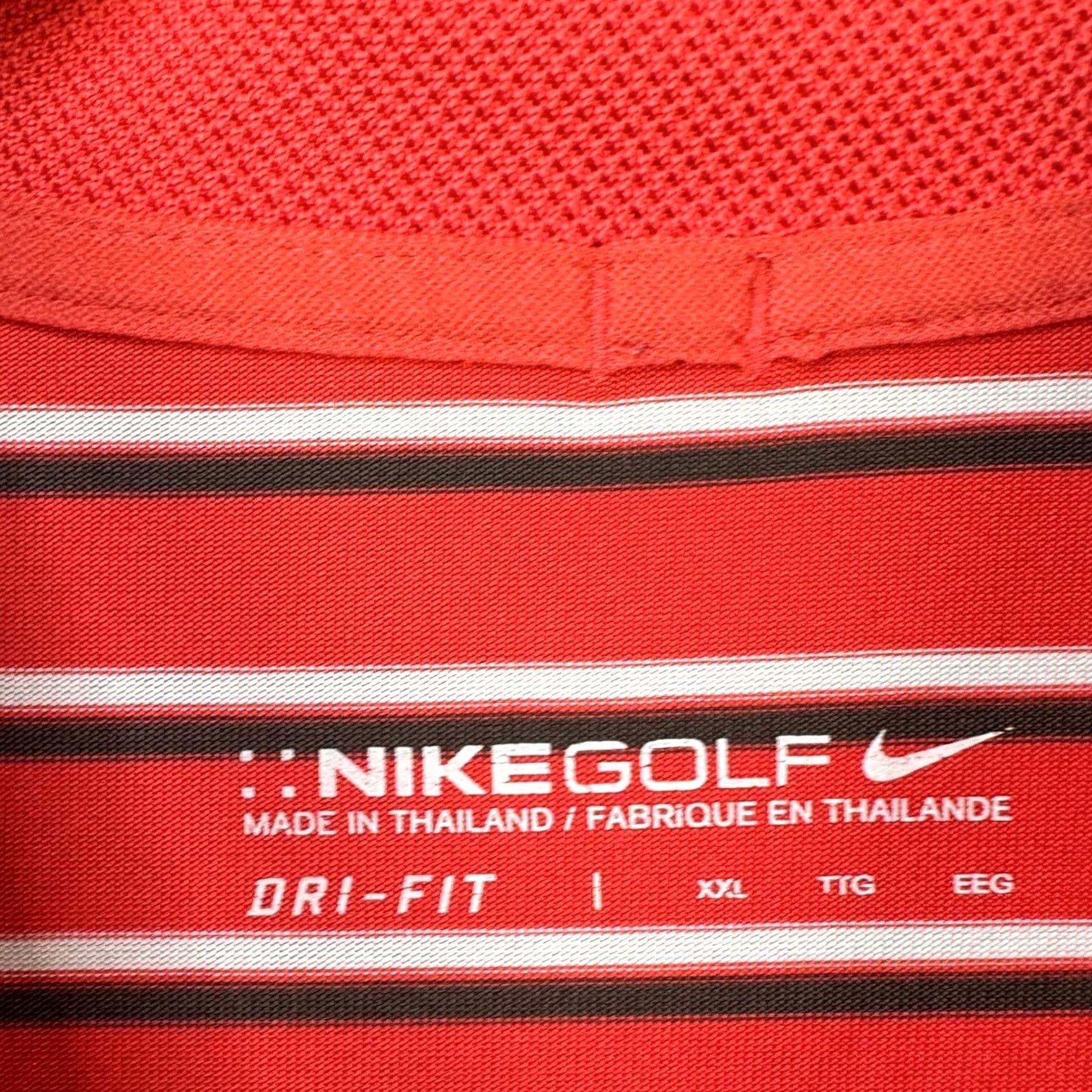 Nike Nike Dri-Fit Shirt Golf Polo Mens 2XL Orange Black White Double Stripes Rugby Size US XXL / EU 58 / 5 - 4 Thumbnail