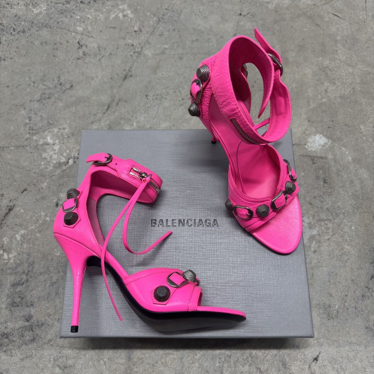 Balenciaga Balenciaga Cagole Slingback Stiletto Sandals in pink Size US 9 / IT 39 - 1 Thumbnail