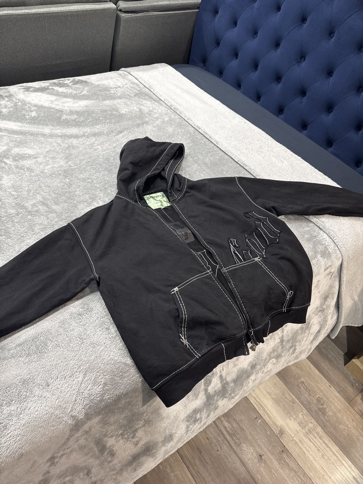 Godspeed Godspeed Full Stitch Logo Zip Up Hoodie SZ Large Size US L / EU 52-54 / 3 - 1 Thumbnail