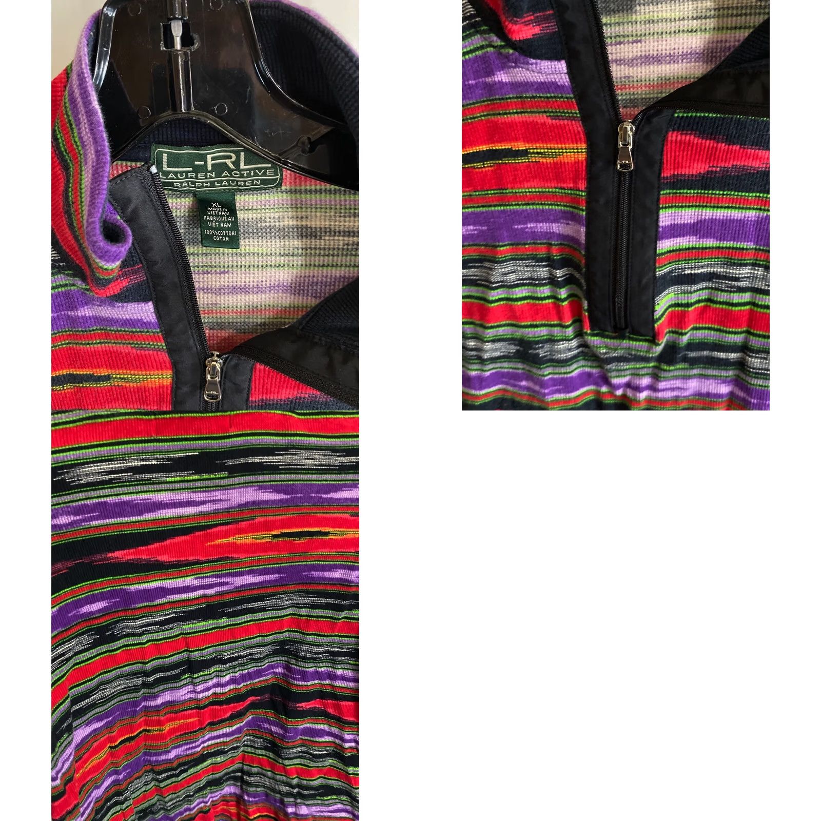 Ralph Lauren Womans Ralph Lauren Aztec Zip SWEATER Marked XL FITS MEDIUM Size M / US 6-8 / IT 42-44 - 8 Thumbnail
