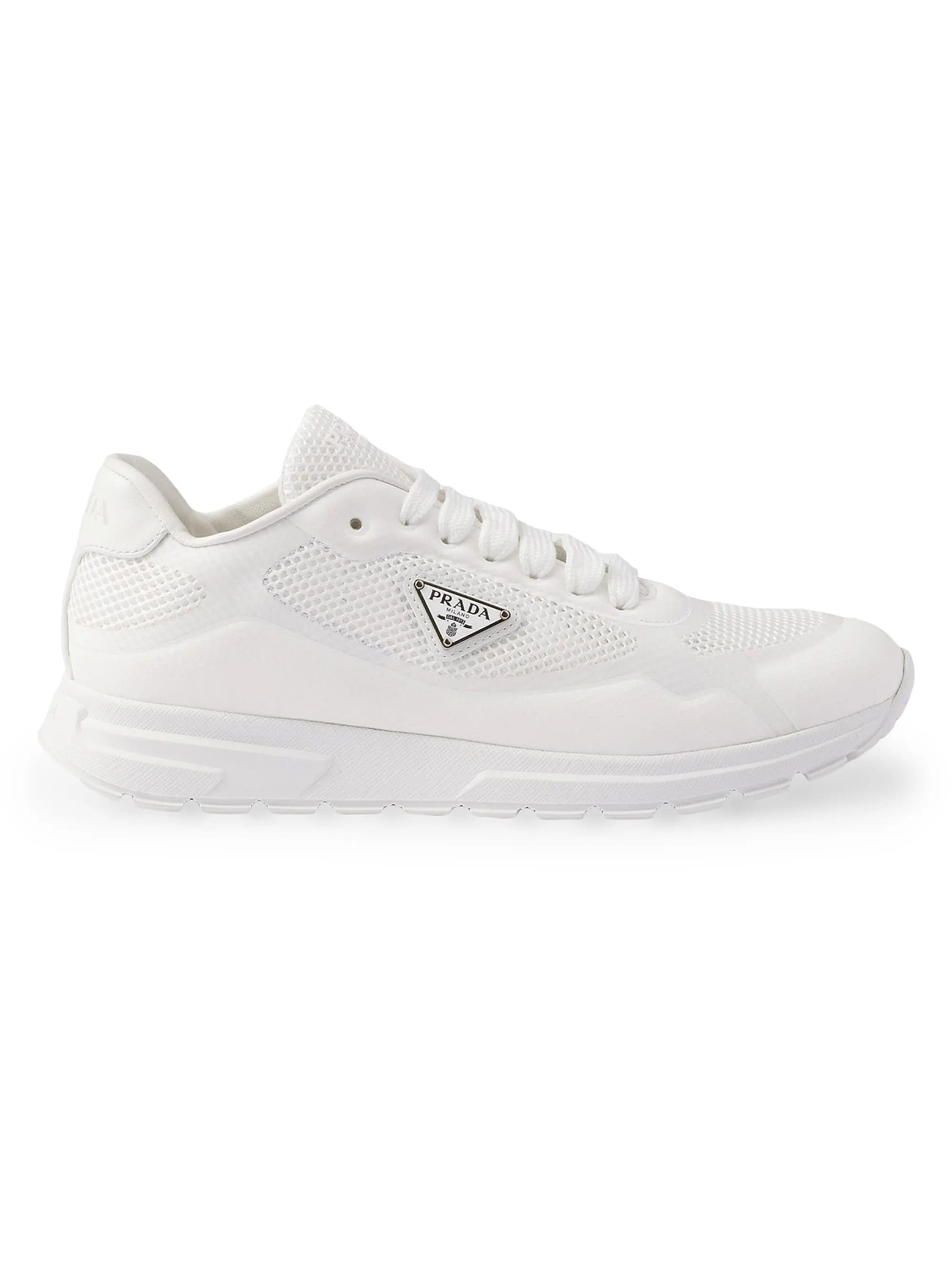 Prada os11x0126 Prax 2.0 Fabric and Mesh Sneakers in White Size US 13 / EU 46 - 1 Thumbnail