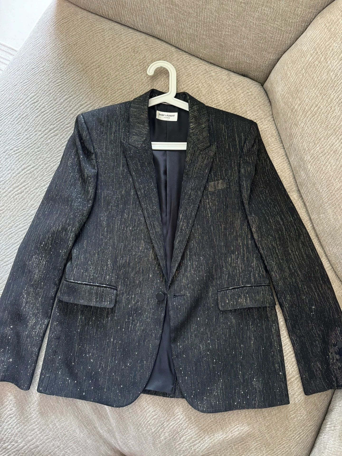 Saint Laurent Paris Saint Laurent Paris Xiu style silk suit jacket Size US M / EU 48-50 / 2 - 1 Thumbnail