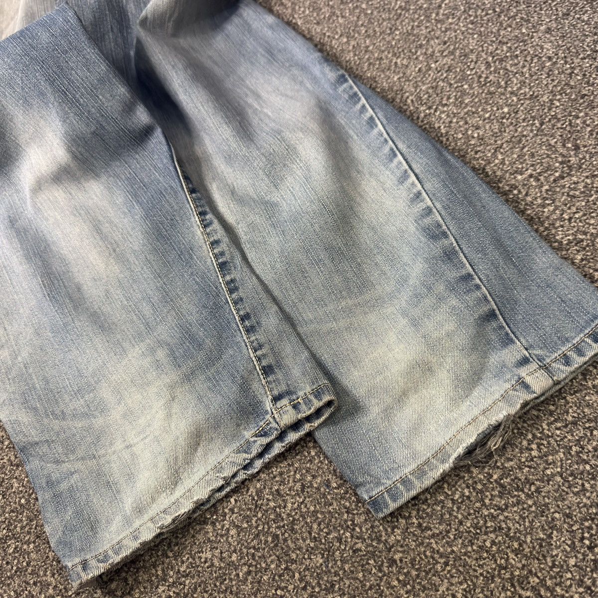 Affliction 🇯🇵 Vintage 90s Edwin Function Twisted Leg Distressed Denim Size US 34 / EU 50 - 10 Thumbnail