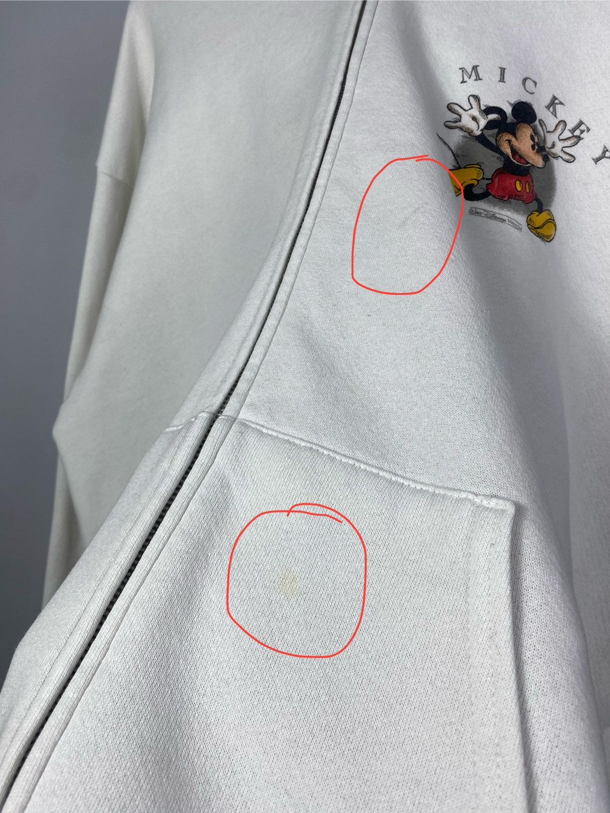 Disney × Mickey Mouse Vintage 90s Disney MICKEY MOUSE Zip Hoodie Y2K Size US XL / EU 56 / 4 - 5 Thumbnail