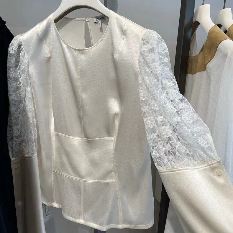 Loewe LOEWE Silk + lace shirt Size XS / US 0-2 / IT 36-38 - 1 Thumbnail