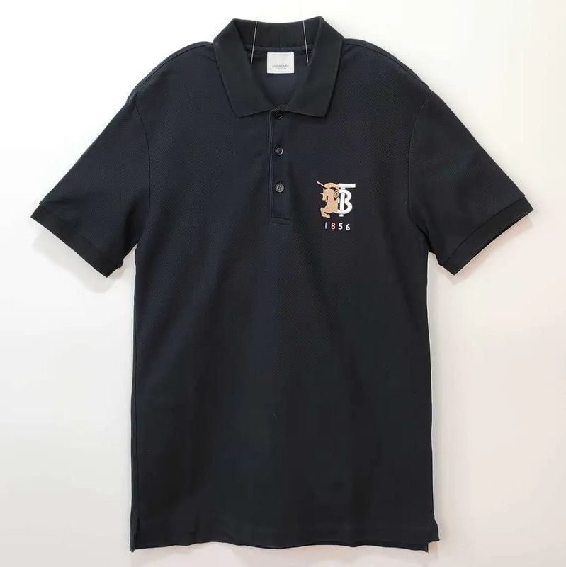 Burberry Burberry Black Cotton Men's Polo Shirt Size US S / EU 44-46 / 1 - 1 Thumbnail