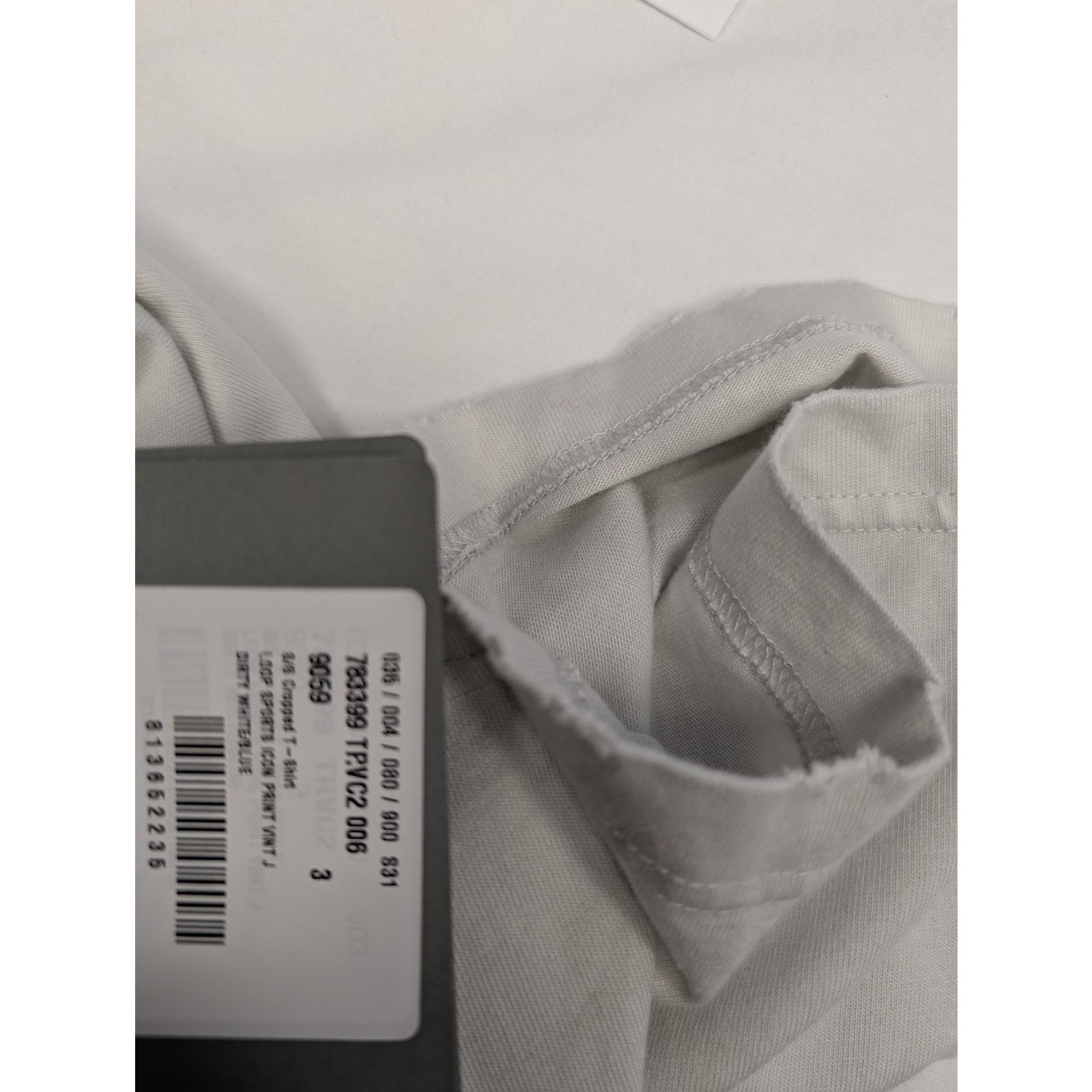Balenciaga o1rshd1 Short Sleeve Cropped T-Shirt in White Size US L / EU 52-54 / 3 - 19 Thumbnail