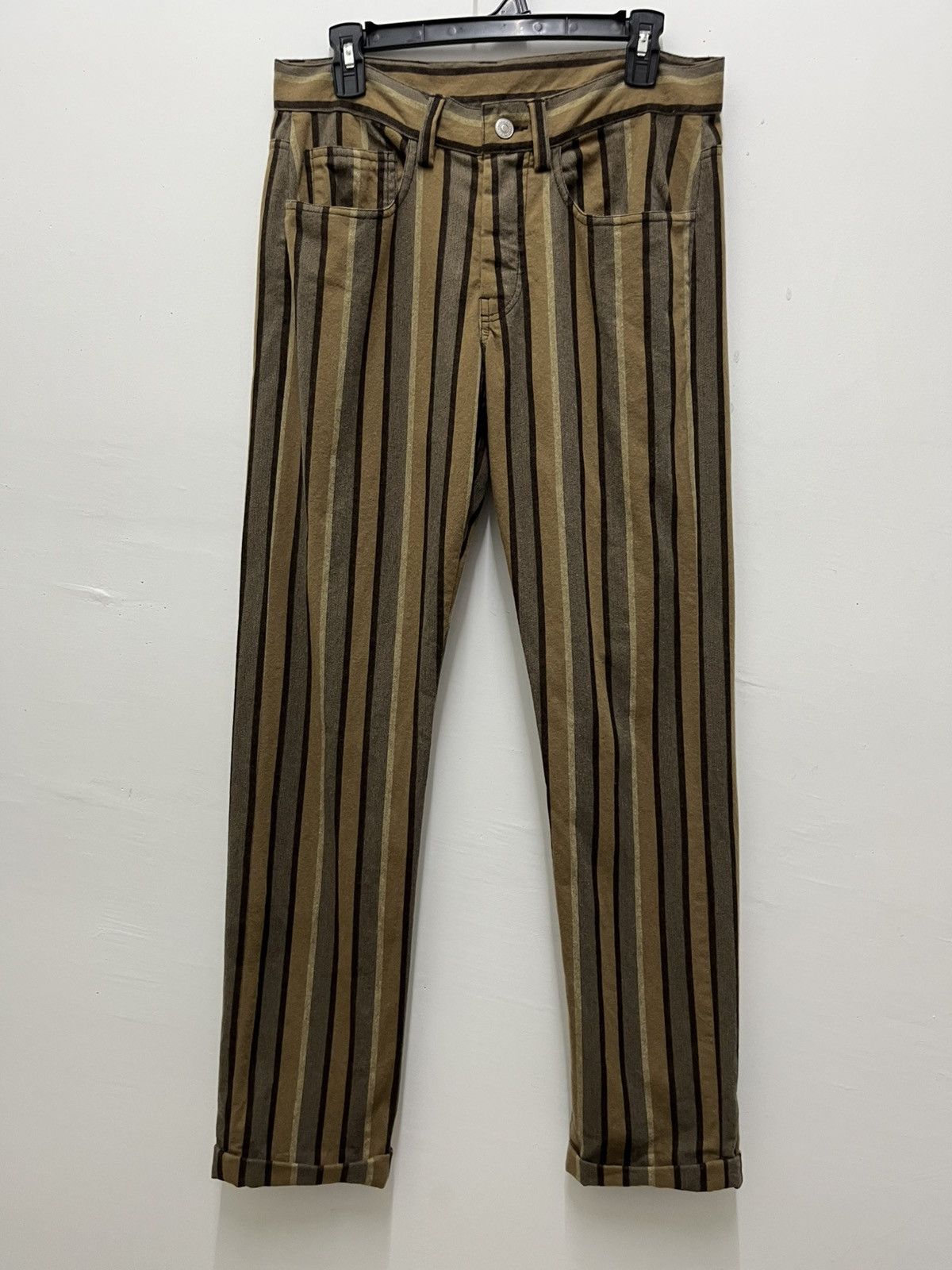 Kenzo Vintage Kenzo Homme Striped Wool Pants Size US 32 / EU 48 - 1 Thumbnail