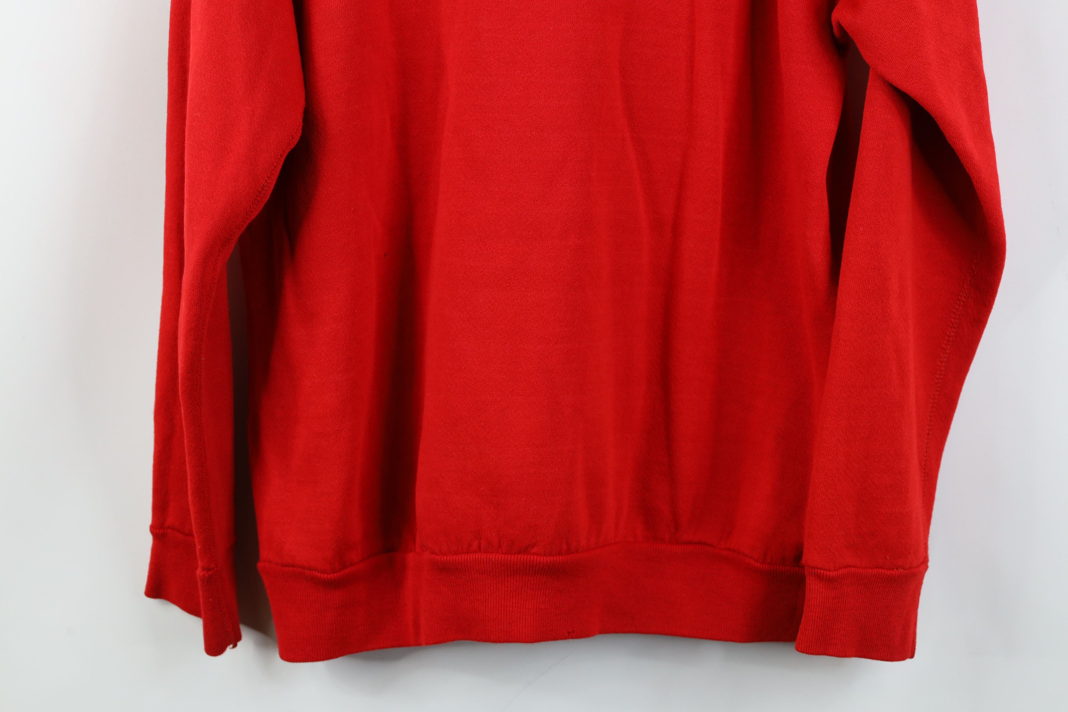 Vintage Vintage 70s Streetwear Faded Blank Hoodie Sweatshirt Red USA Size US M / EU 48-50 / 2 - 16 Thumbnail